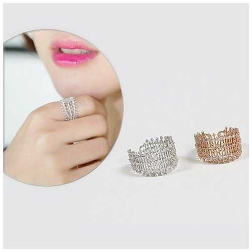 Bellezza Micro Pave Cocktail Ring - Elegant Cubic Zirconia Wedding Party Jewelry for Women | Perfect for Evening Events, Date Nights & Special Occasions