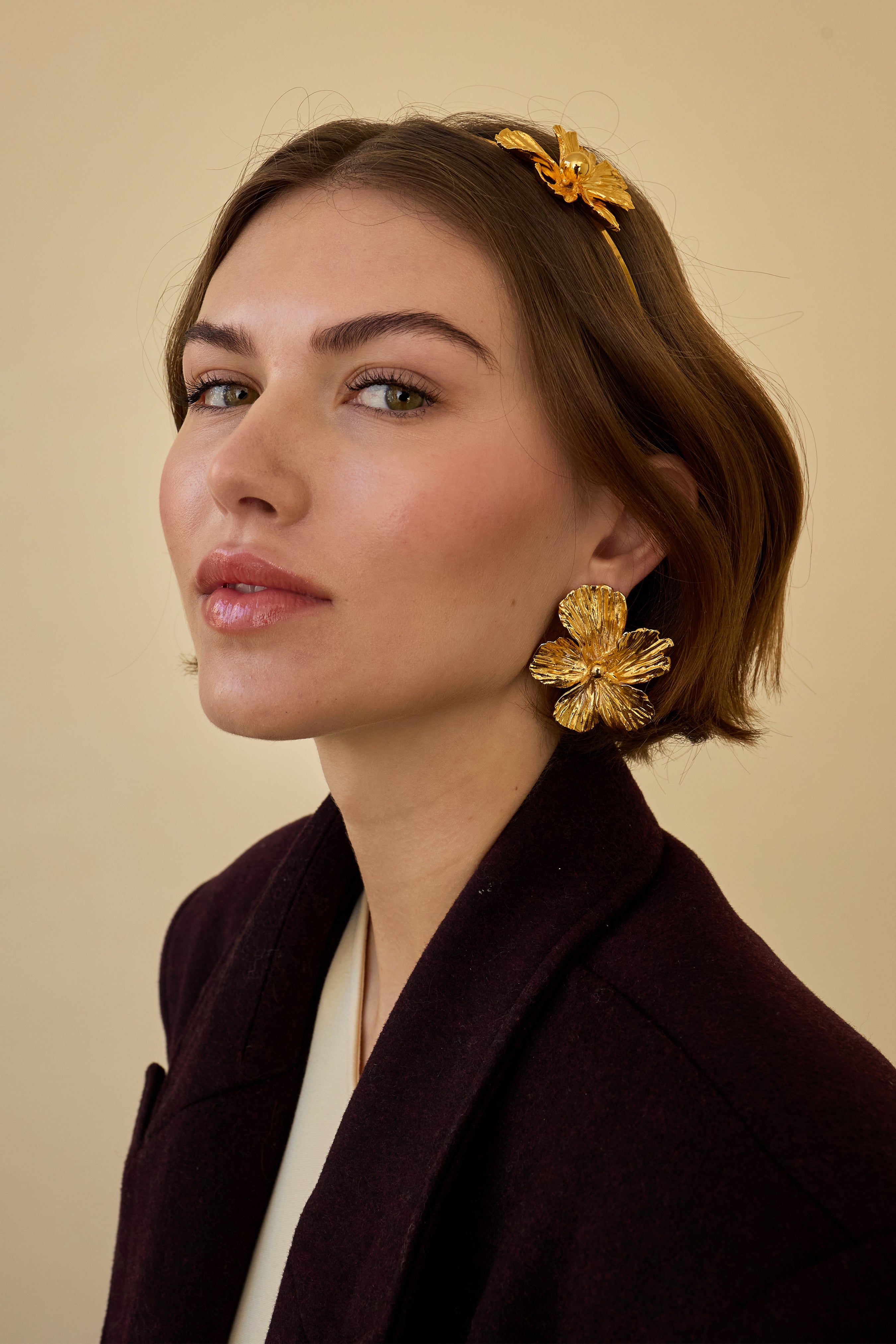 Maya Floral Button Earrings for Women - Boho Chic Handmade Jewelry - Perfect for Weddings, Parties & Everyday Wear
