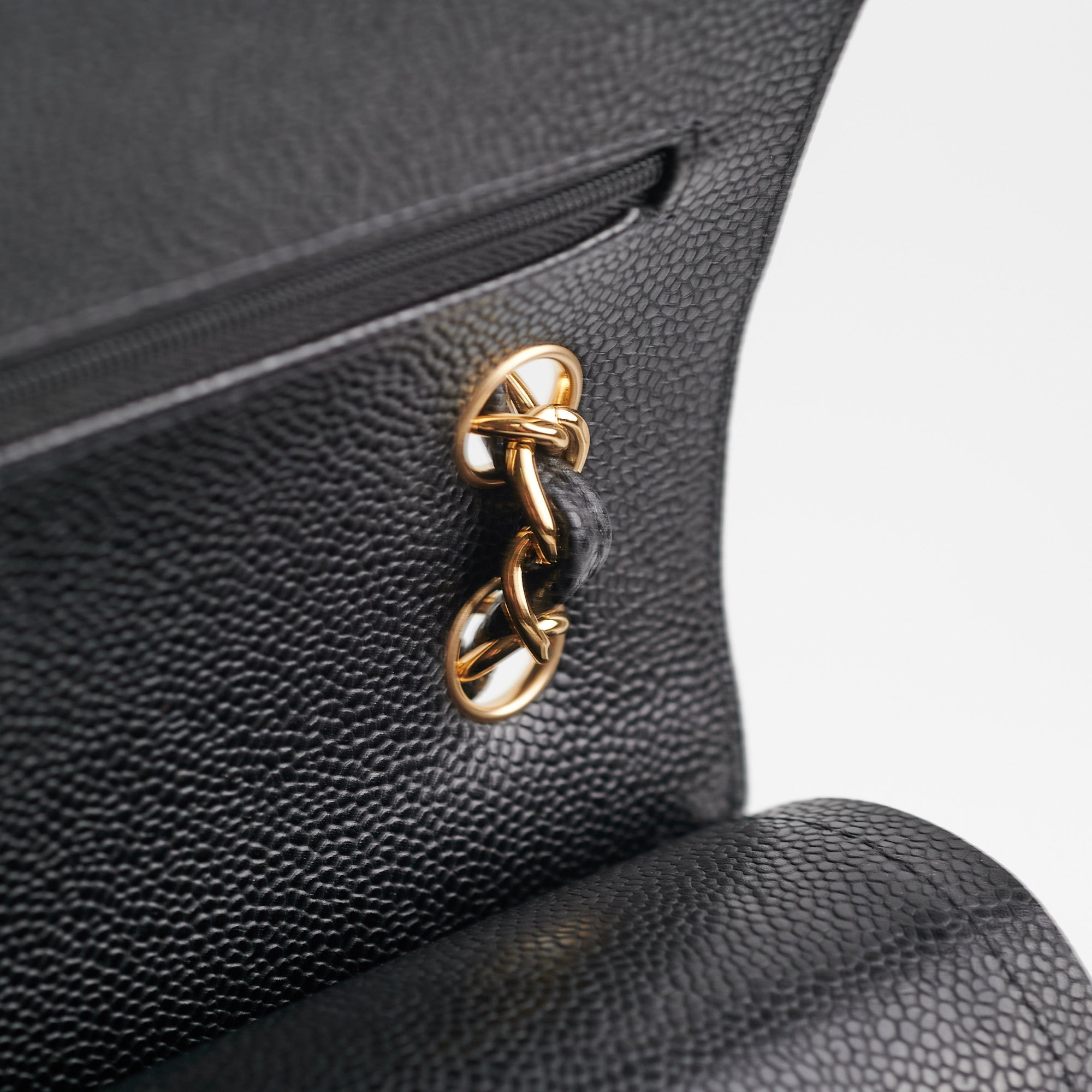 Authentic Chanel Quilted Jumbo Flap Bag in Black Caviar Leather with Gold Hardware - Perfect for Luxury Fashion & Special Occasions
