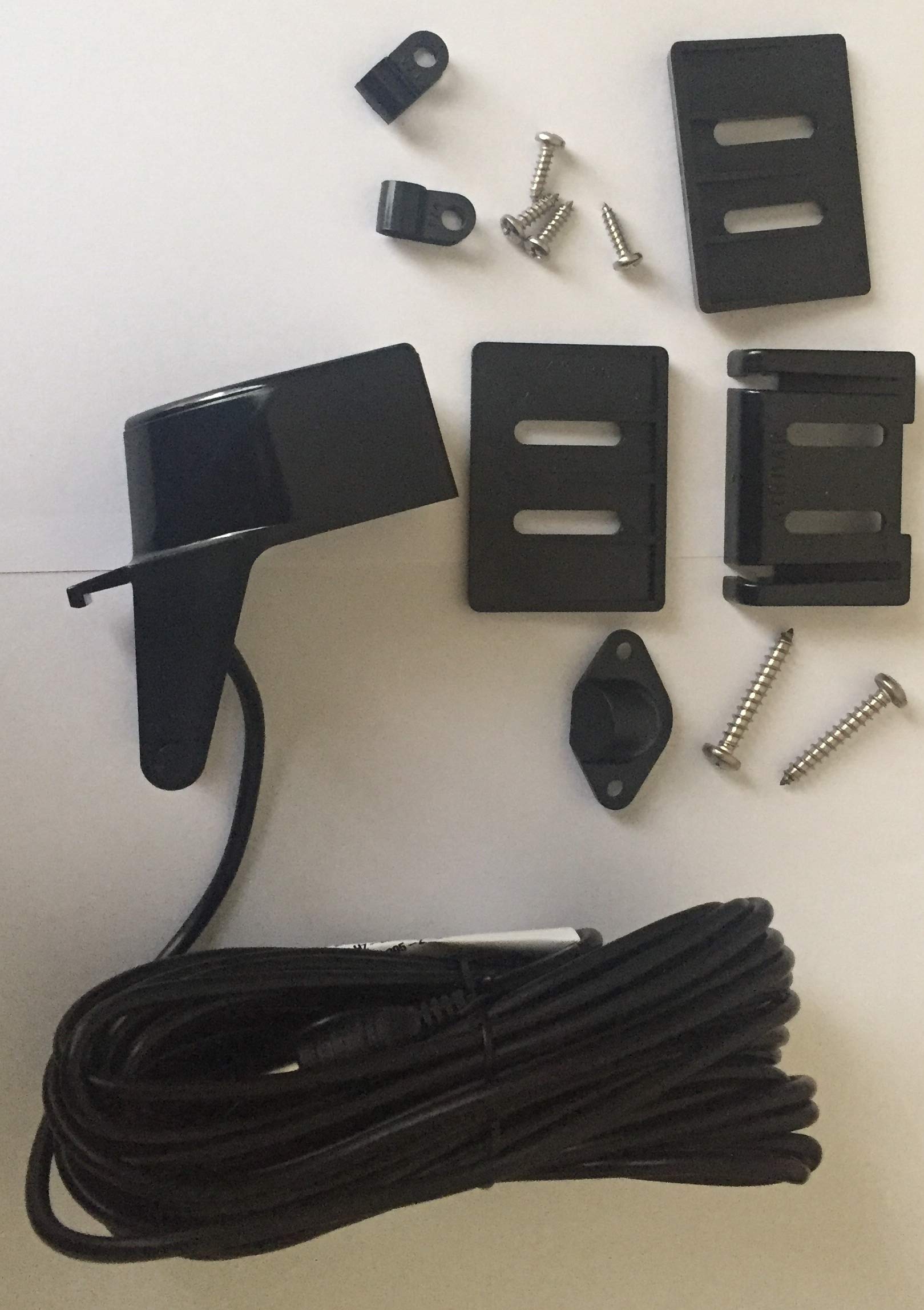 Veethree ANZ Depth Sounder with 25ft Black Sterling Hose & Transducer - Marine Fish Finder for Boats, Kayaks, and Fishing
