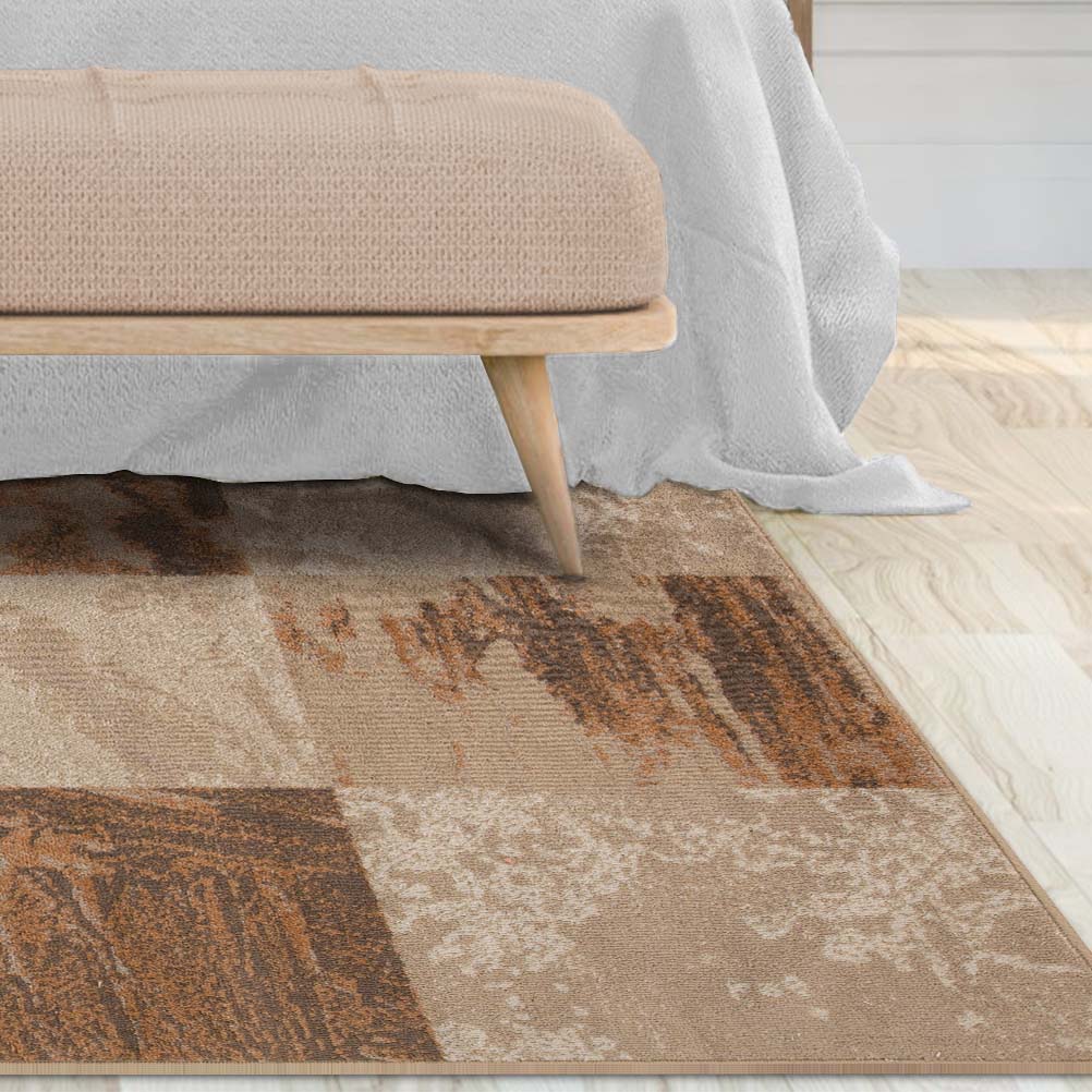Brentwood Modern Abstract Indoor Area Rug - Soft Non-Slip Living Room Carpet for Bedroom, Dorm & Home Decor