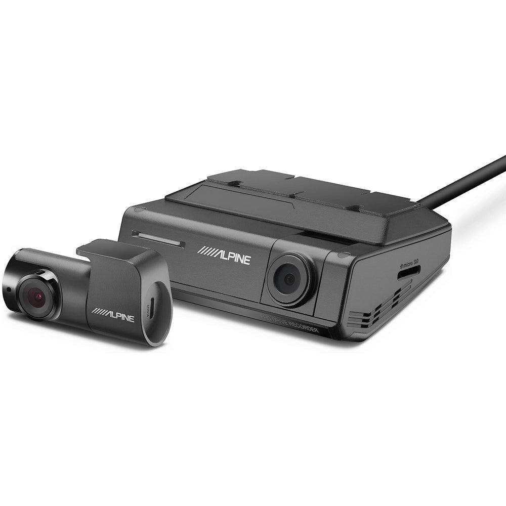 Alpine DVR C320R Premium 1080p HD Night Vision Dash Cam Front & Rear Camera Bundle with Built-in GPS, G-Sensor, Parking Mode - Perfect for Uber, Lyft, Taxi Drivers and Road Trip Safety Recording