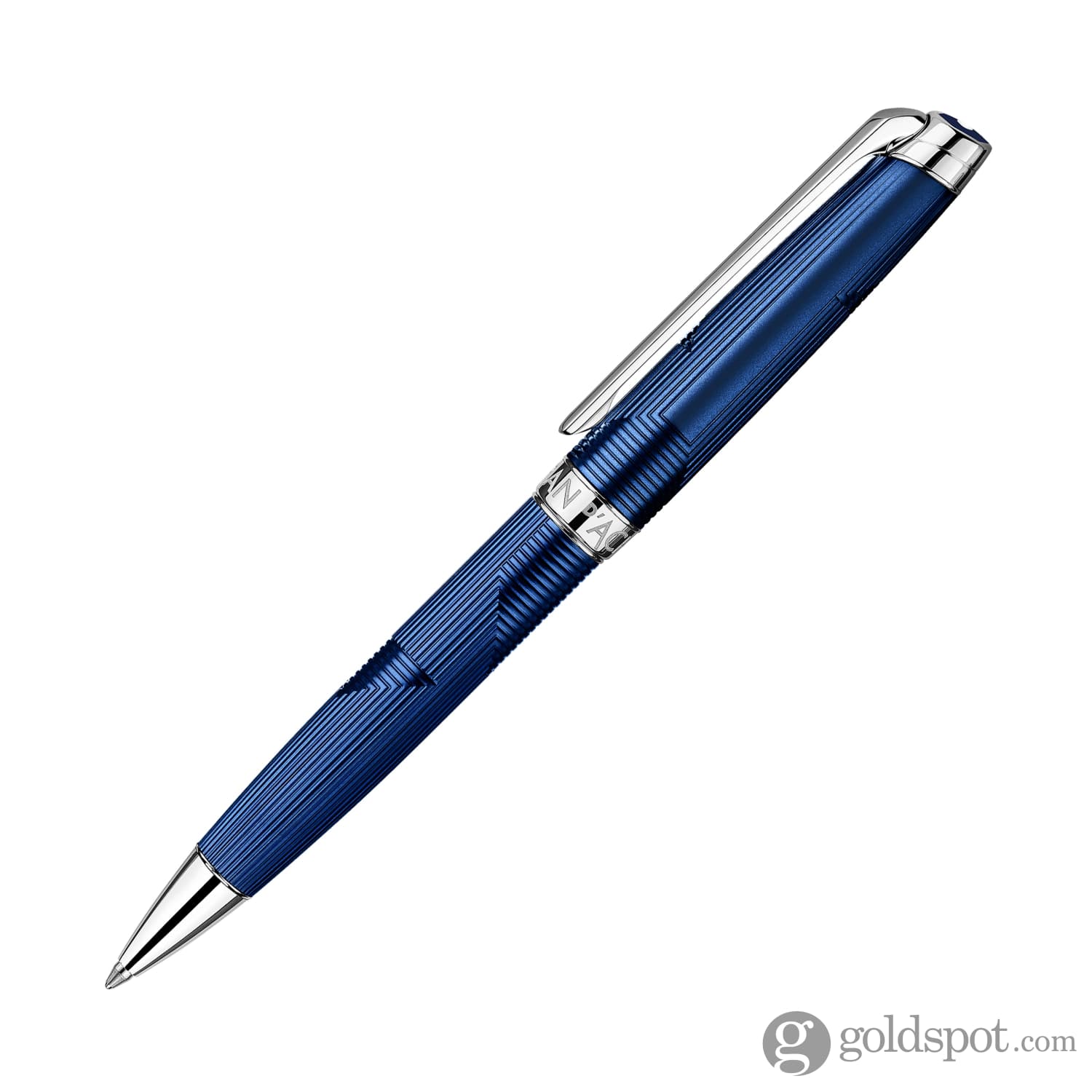 Premium Caran d'Ache Léman Ballpoint Pen - Blue Marine Ink - Luxury Writing Instrument for Professionals & Gifts - Ideal for Office, Business Meetings & Signature Signing