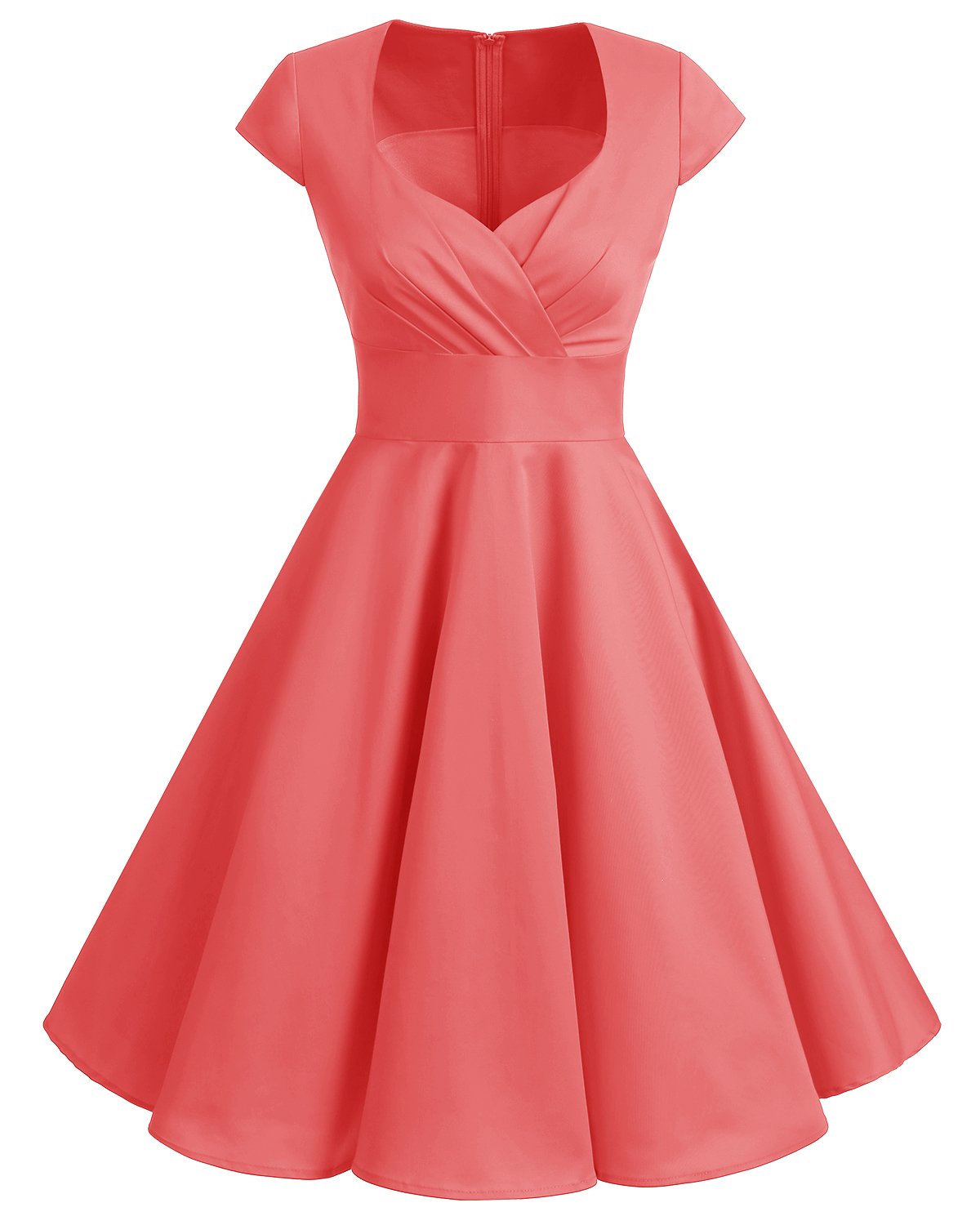 Bbonlinedress Women's 1950s Retro Vintage Short Swing Dress for Cocktail Party | Classic 50s Style A-Line Dress for Dancing, Date Night & Special Occasions
