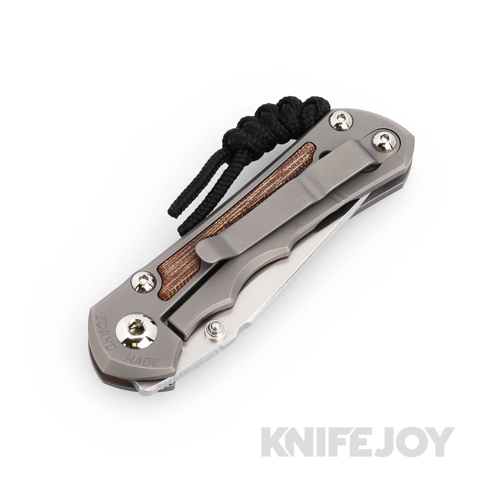 Chris Reeve Small Inkosi Left Handed Tanto Folding Knife - MagnaCut Blade, Natural Canvas Micarta Inlay & Glass Blasted Titanium Handles | EDC, Outdoor Survival, Tactical Gear, Hunting, Camping