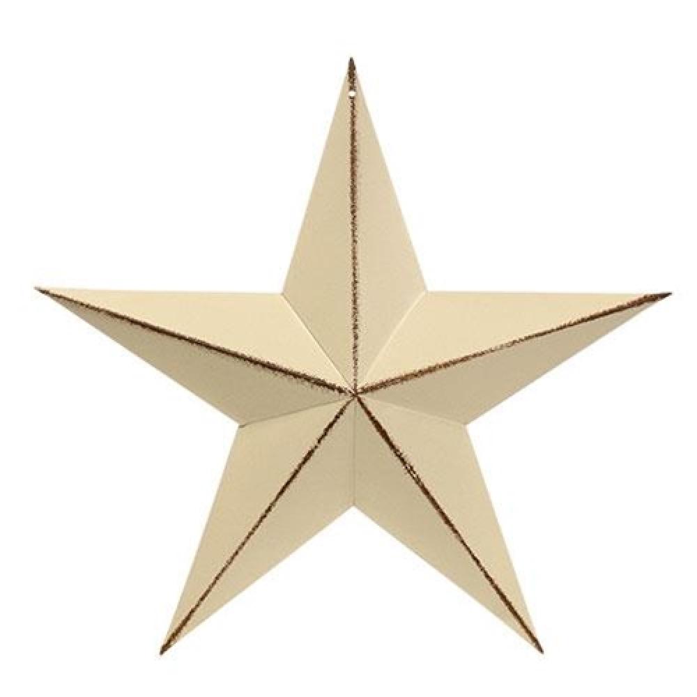 Vintage Distressed White Barn Star Wall Decor - 12 Inch Rustic Farmhouse Star for Home, Garden & Outdoor Decor | Perfect for Country Cottage, Patio, and Porch