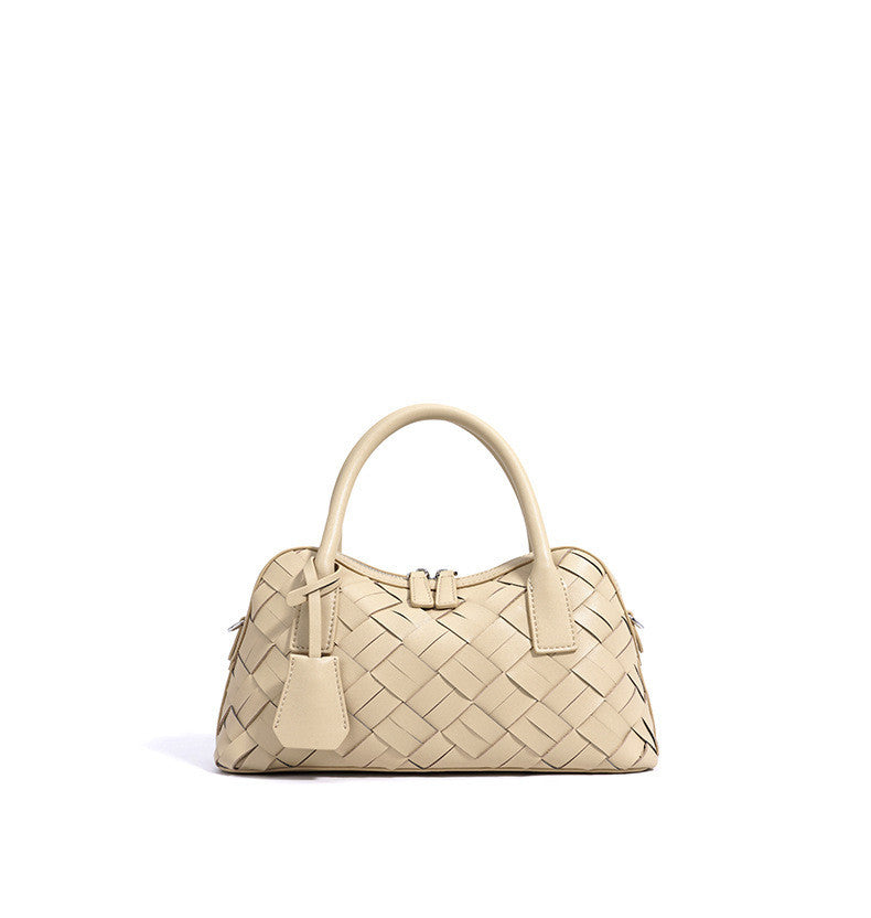 Stylish Woven Convertible Leather Handbag for Women - Crossbody, Shoulder & Tote Bag - Perfect for Work, Travel & Everyday Use