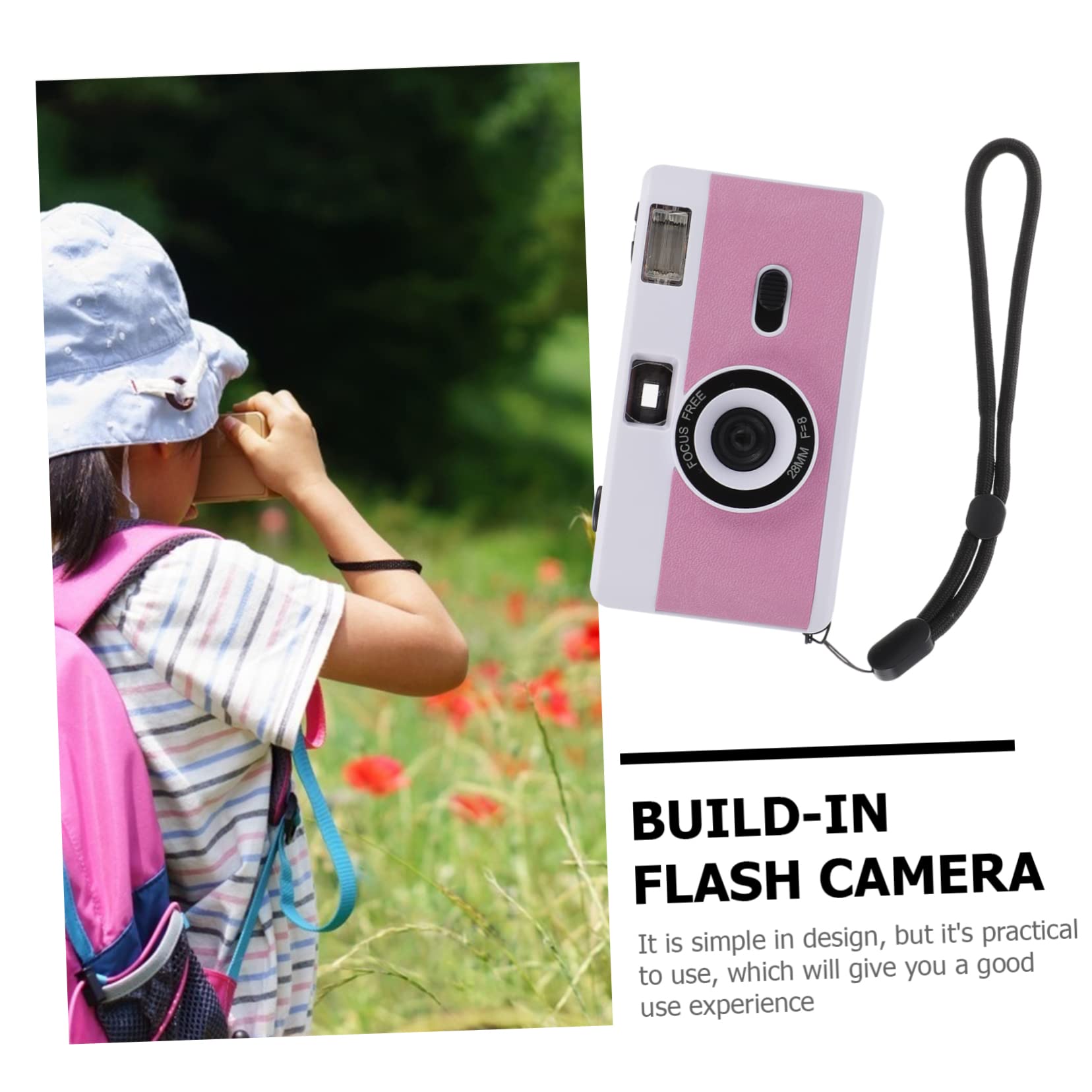 Veemoon Retro Film Camera - Reusable Vintage Travel Camera with Flash for Photography & Outdoor Adventures