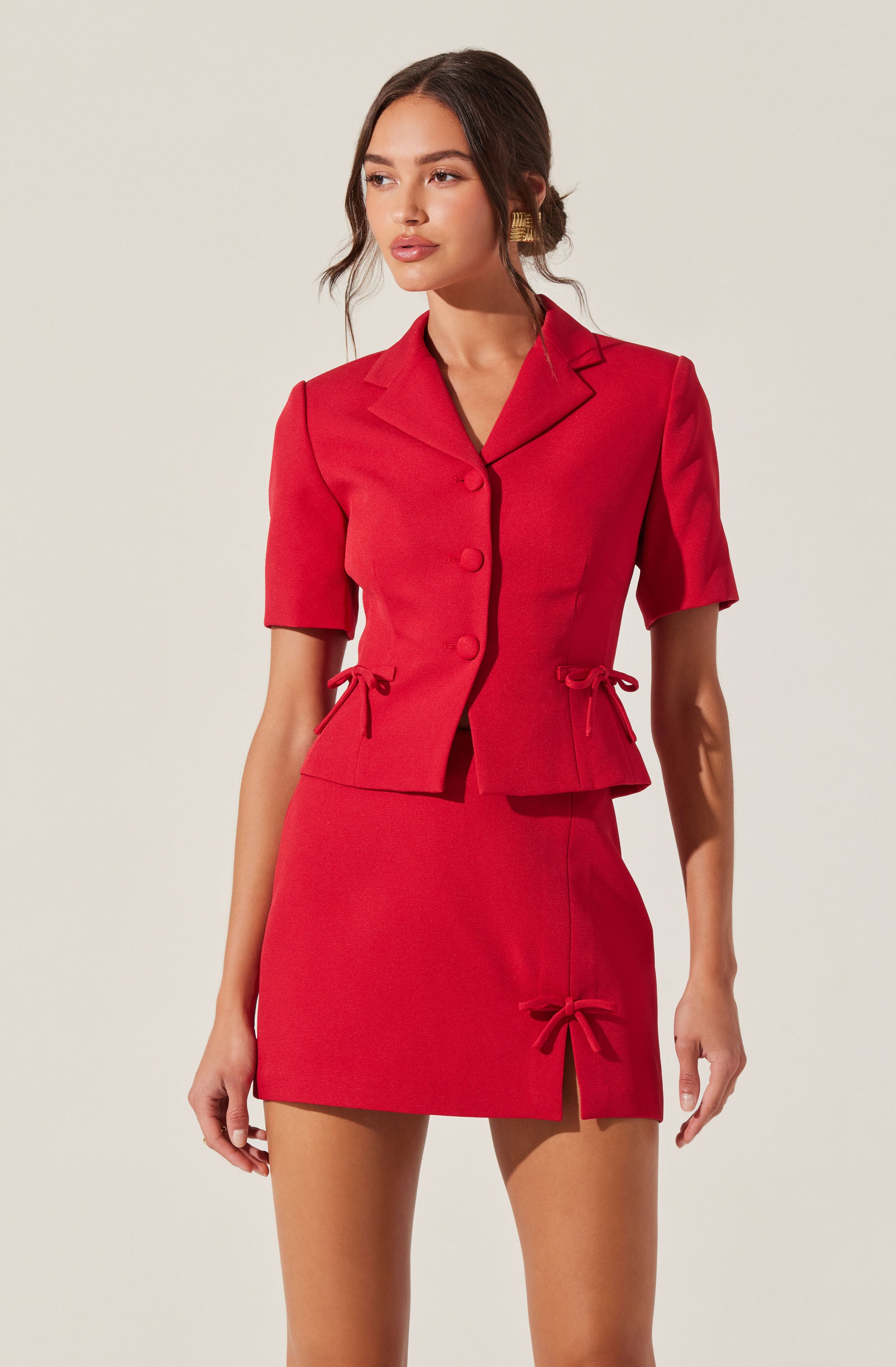 Sophie Bow Embellished Blazer for Women - Elegant Office Jacket with Bow Detail, Formal Work Wear, Business Attire for Professional Women | Perfect for Office, Meetings, and Special Occasions