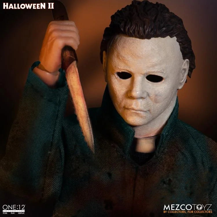Halloween II One:12 Collective Michael Myers Action Figure - Premium Collectible for Horror Fans & Movie Enthusiasts - Perfect for Display, Cosplay, and Halloween Decorations