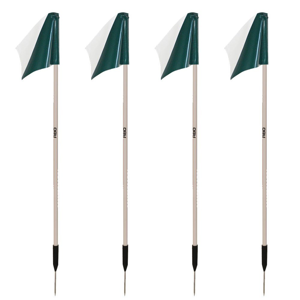 Premium Sideline Pole with Custom Club Colors Flag Sets - Perfect for Football, Soccer, and Sports Team Fan Support