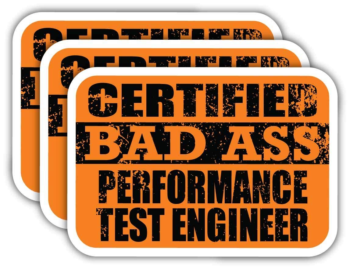 Certified Performance Test Engineer Stickers - 3M Vinyl Decal for Laptops & Cars | Funny Job Gift