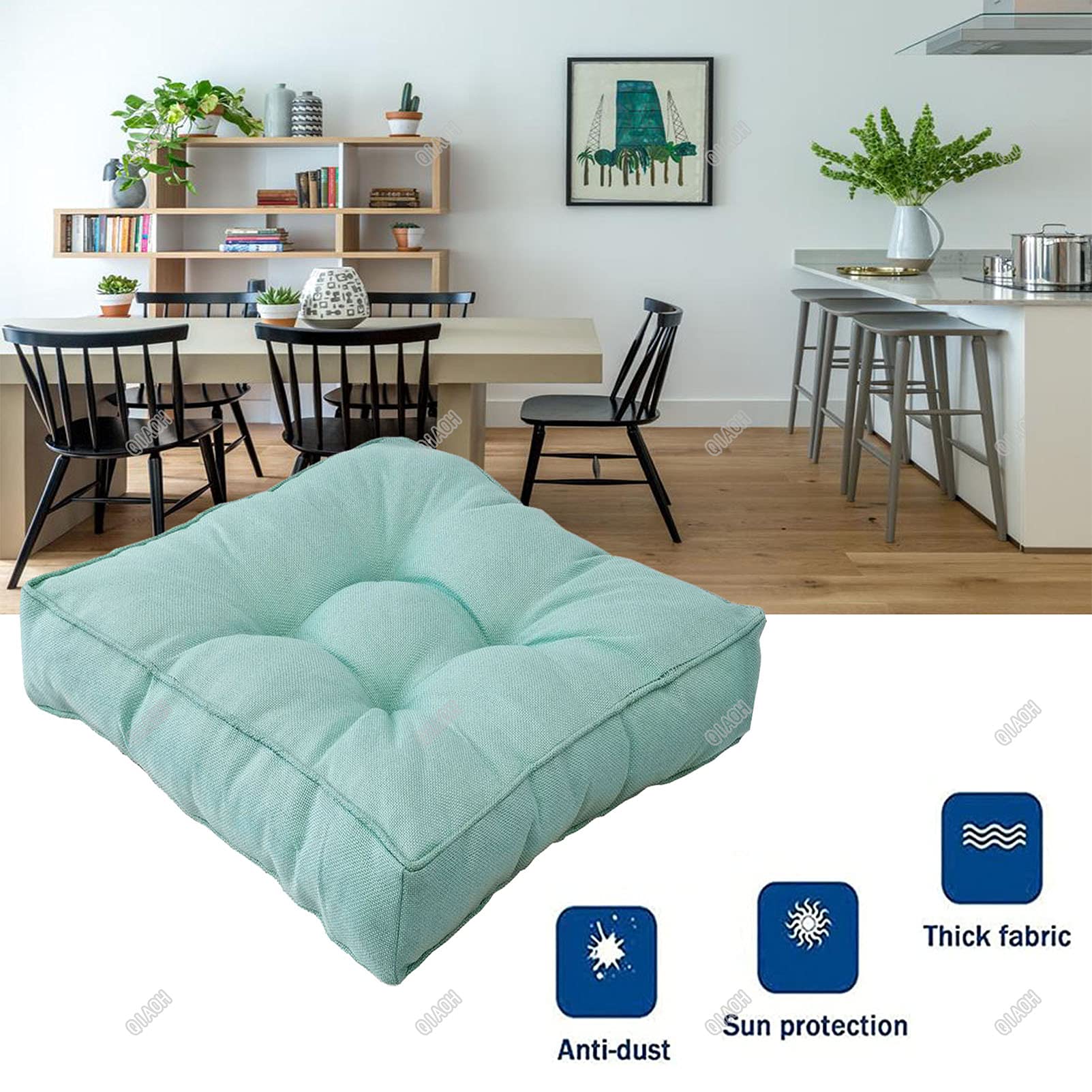 4-Pack Square Chair Seat Cushions - Non-Slip Thick Padding for Kitchen, Dining, Office & Car Seats - Comfortable Floor Mats for Home & Office Use