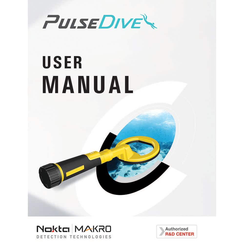 Nokta PulseDive Manual Digital Metal Detector - Waterproof Pinpointer for Treasure Hunting & Gold Prospecting - Perfect for Beach, River & Outdoor Adventures