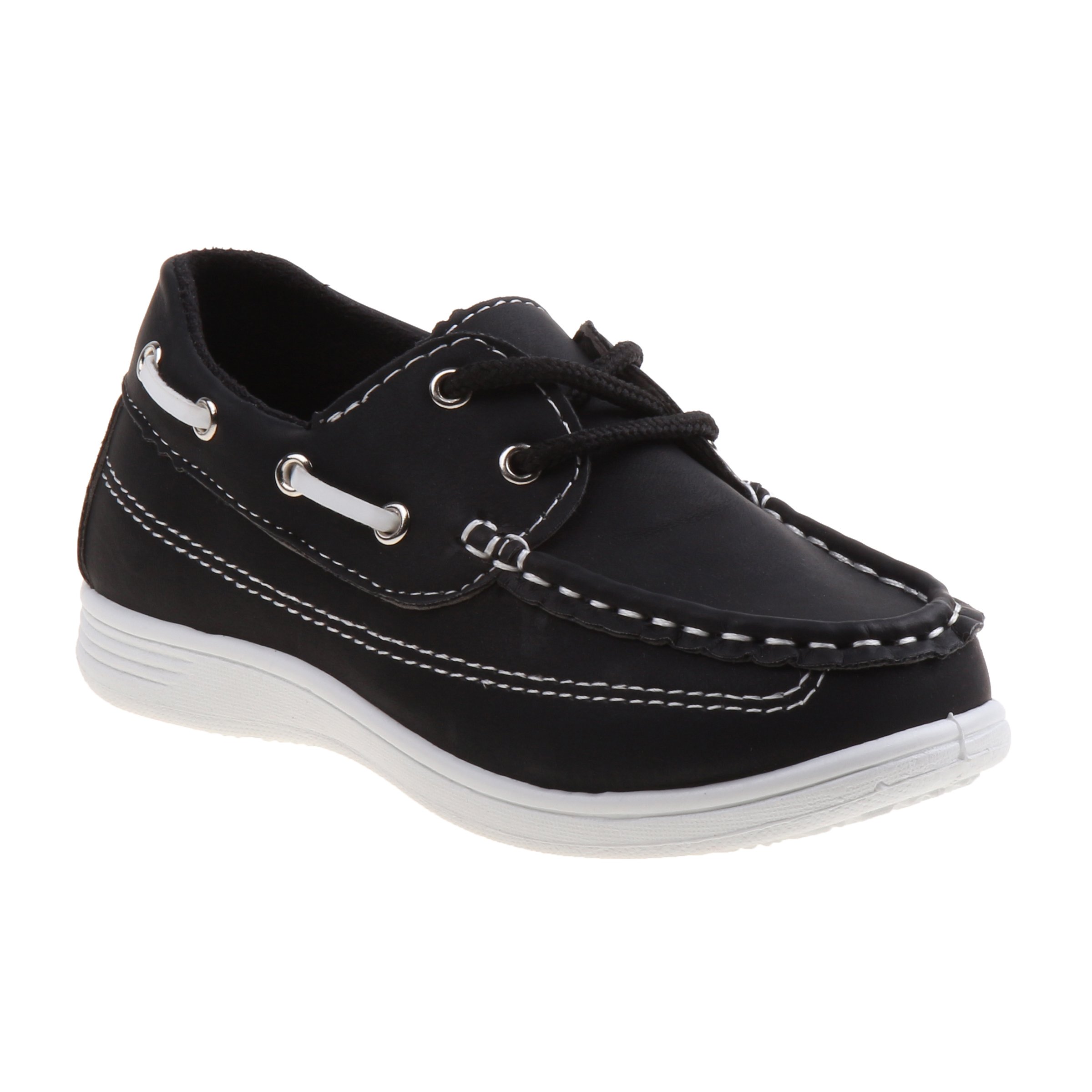 Josmo Boys Jacob Boat Shoes - Classic Leather Slip-On Loafers for Kids, Comfortable & Durable - Perfect for School, Casual Wear & Outdoor Activities