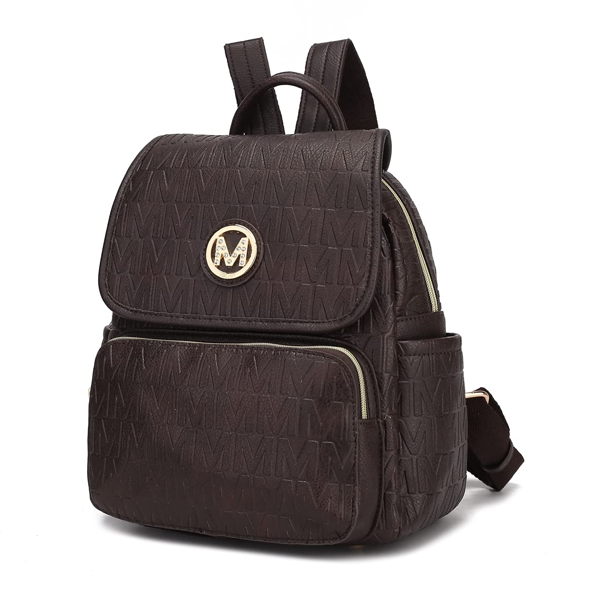 MKF-HM1505CH Samantha Backpack for Women - Stylish Chocolate Brown Leather Backpack - Perfect for Work, Travel & Daily Commute