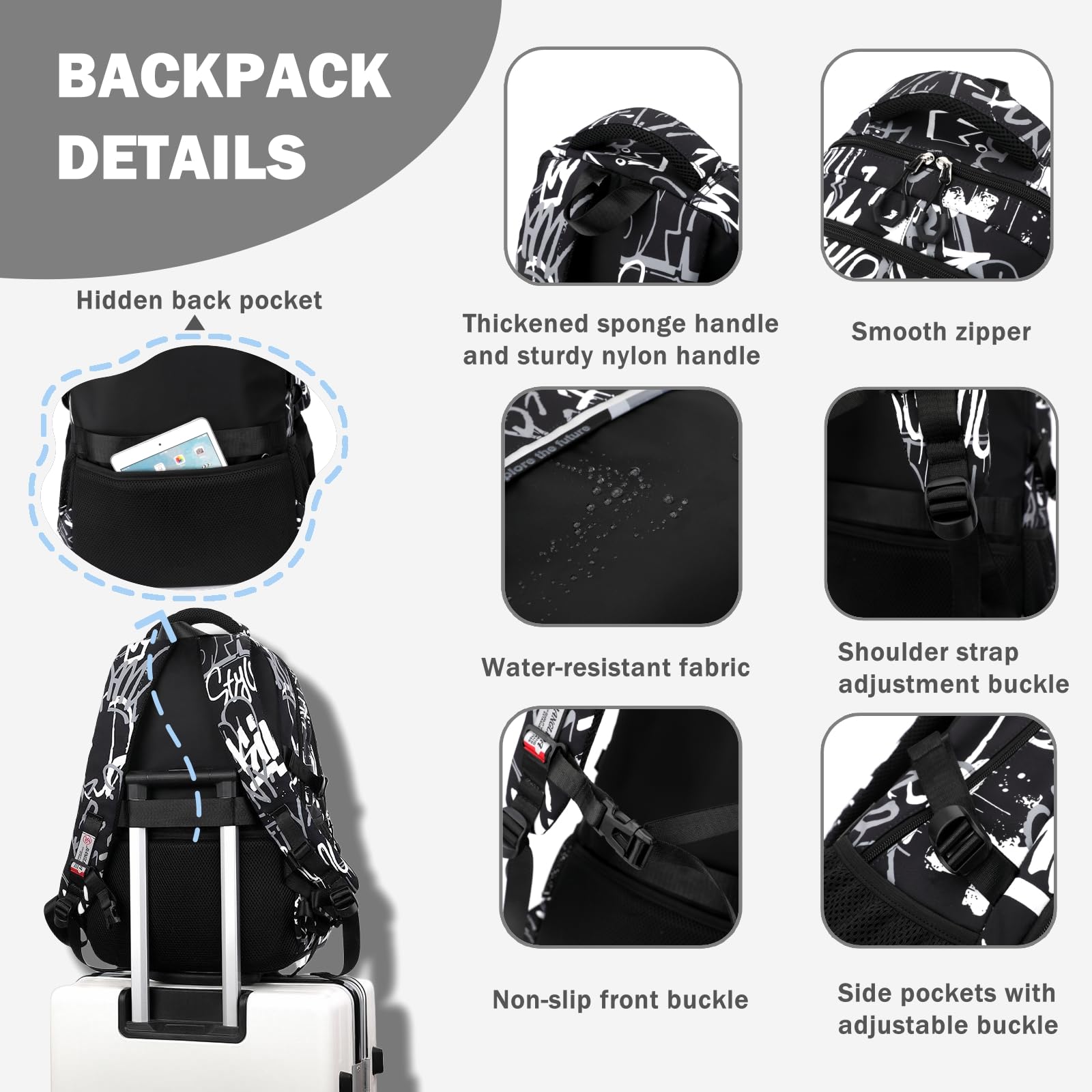 Kids School Backpack for Boys - Lightweight Bookbag for Elementary & Middle School Students, Durable Travel Backpack for Teens - Perfect for School, Hiking, and Daily Use