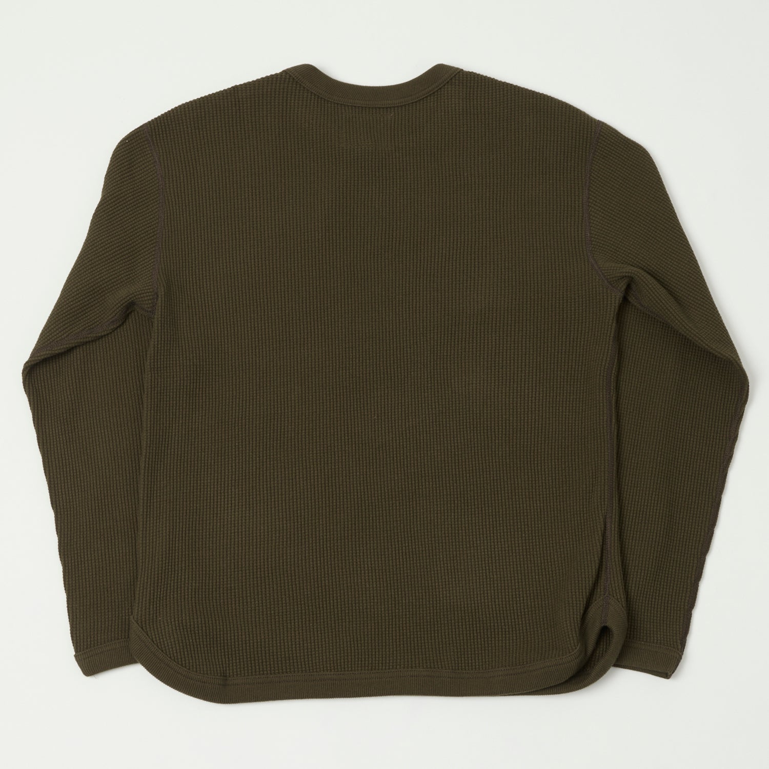 Full Count 5964 Heavyweight Waffle Long Sleeve T-Shirt for Men - Premium Brown Cotton Tee - Comfortable & Durable for Work, Outdoor & Casual Wear