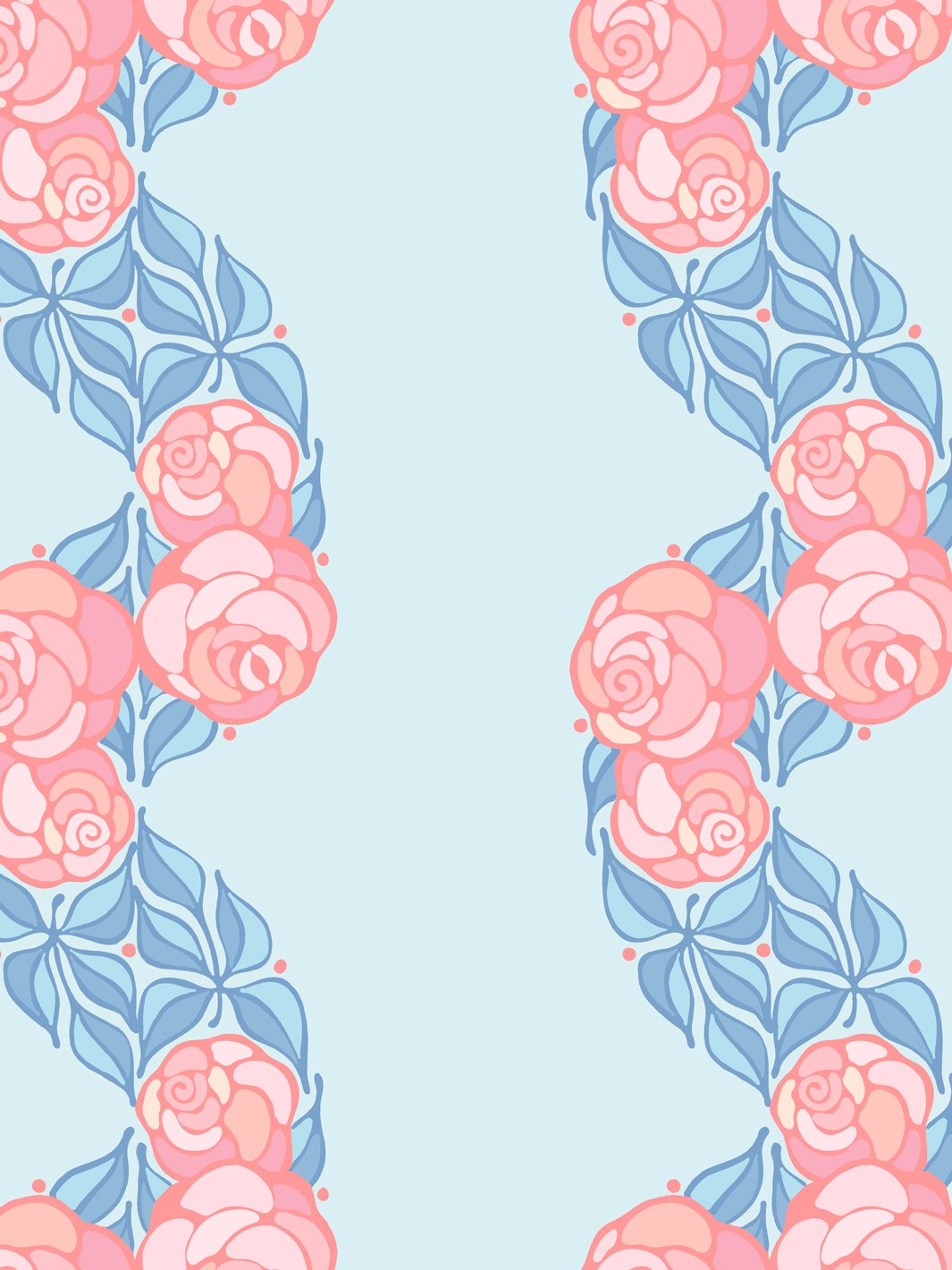 Barbie™ Groovy Floral Stripe Wallpaper - Baby Blue Peel & Stick Wallpaper for Nursery, Kids Room & Home Decor