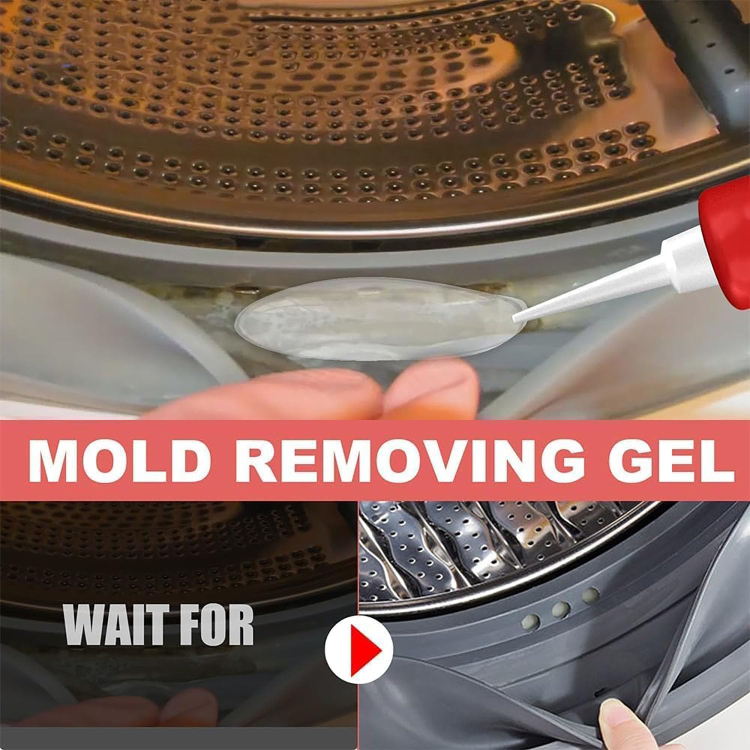 Flinzor 120g Magic Mold Remover Gel - Powerful Household Mold Cleaner for Washing Machine, Fridge, Bathroom Tiles & Shower - Eliminates Stubborn Mold & Mildew (2 Pack) - Ideal for Kitchen, Bathroom & Appliance Cleaning