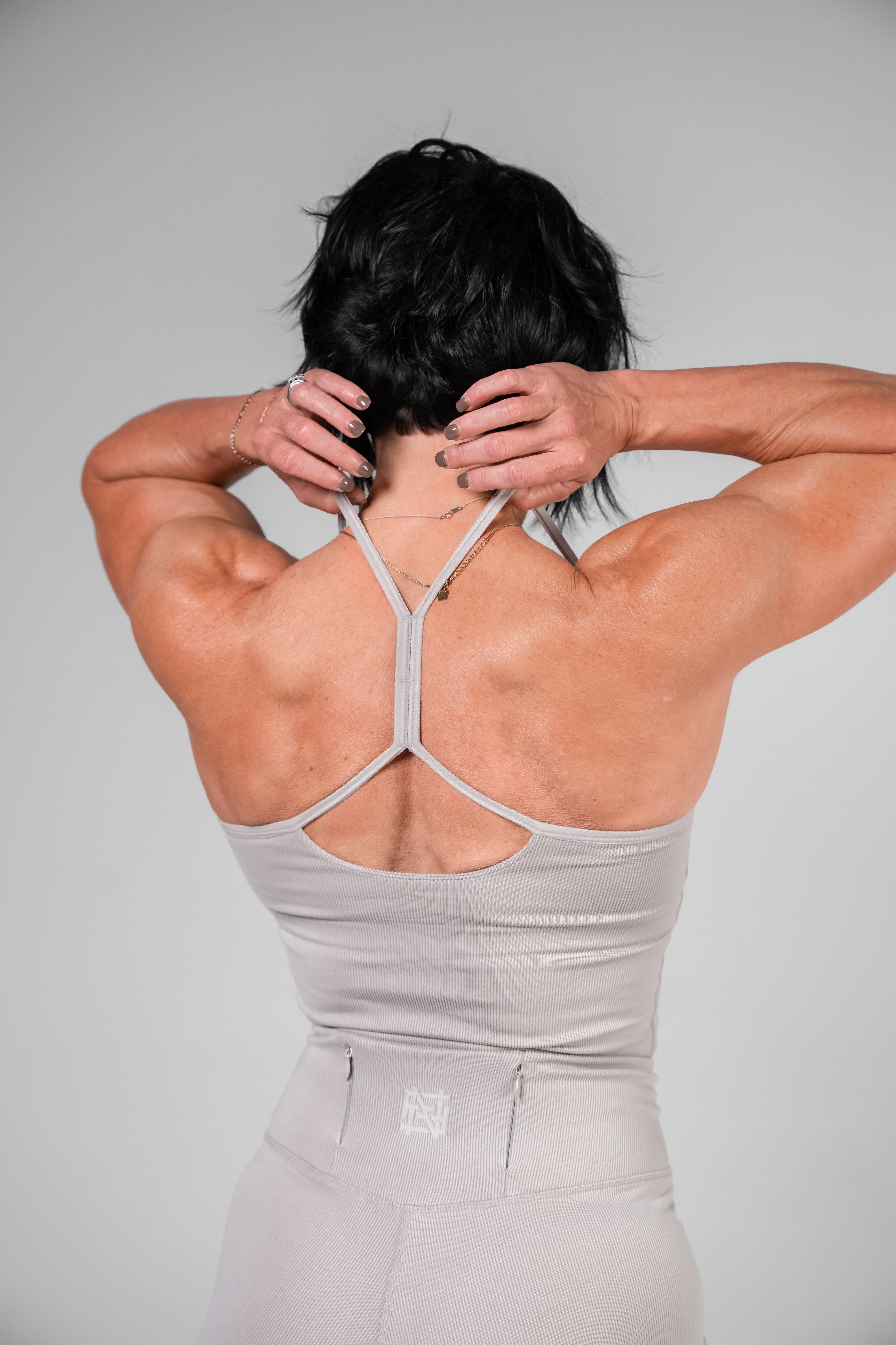 Women's Ribbed Tank Top - Soft Stretch Grey Sleeveless Shirt for Casual Wear, Gym, and Layering