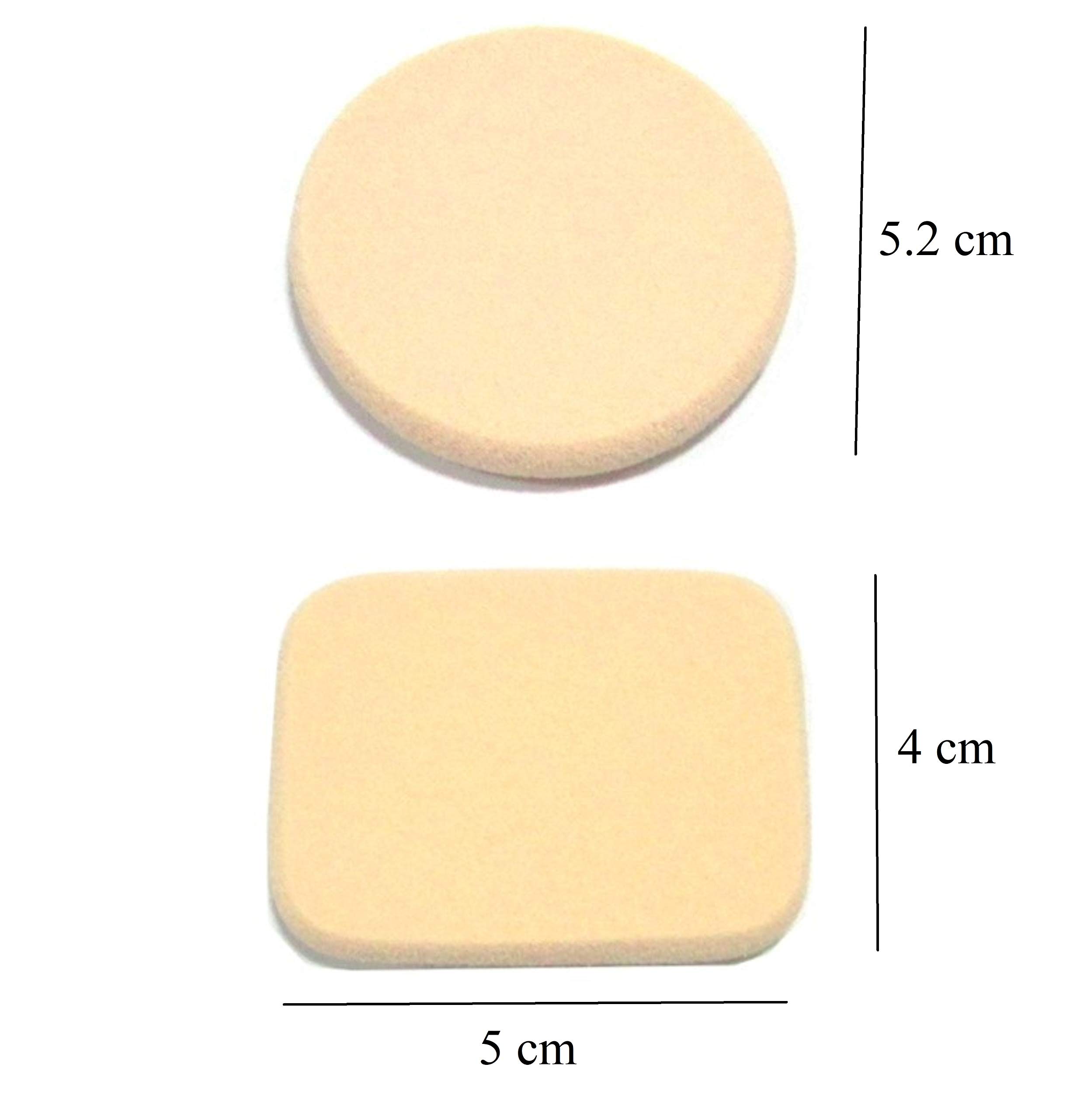 MANODHRUVA 4-Piece Makeup Sponge Set for Powder & Foundation - Soft Blending Beauty Sponges, Beige Cosmetic Sponges for Flawless Makeup Application - Perfect for Daily Use, Travel & Professional Makeup Artists
