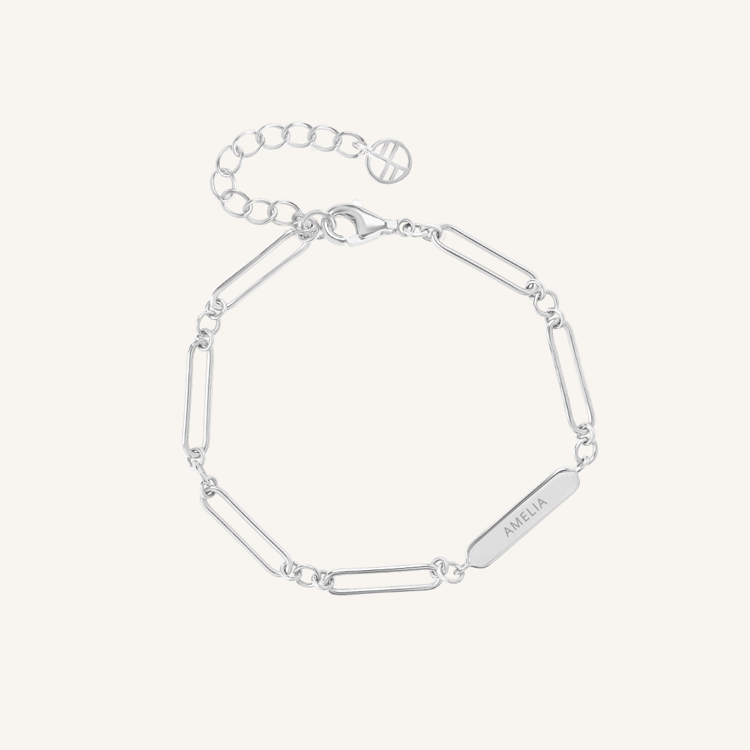 Mini Me Etch Chain Bracelet - Dainty Adjustable Charm Bracelet for Women & Girls - Perfect for Gifts, Everyday Wear & Special Occasions
