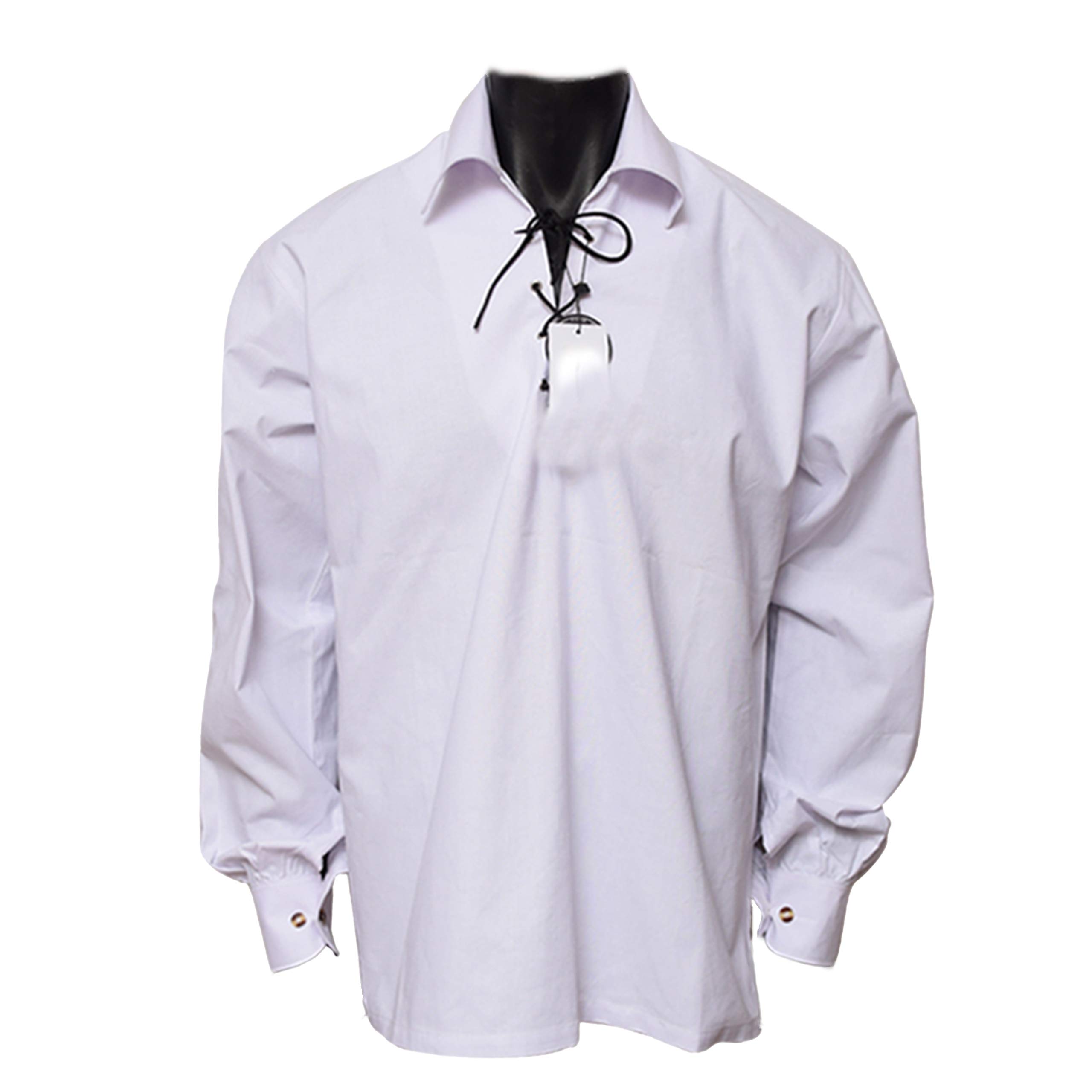 Claymore Highlander Men's Ghillie Shirt - Authentic Jacobite Style Kilt Shirt for Scottish Highland Wear | Perfect for Renaissance Fairs, Celtic Weddings & Historical Reenactments