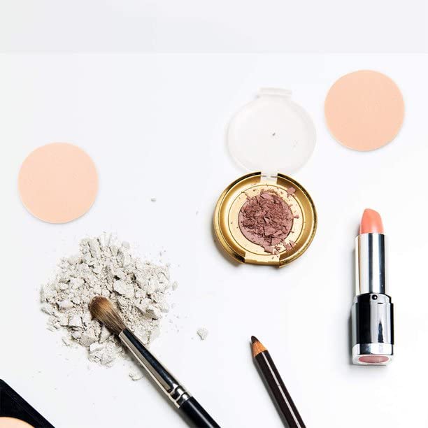 Nyamah Super Soft Pure Cotton Powder Puff - 2 Pack for Loose Powder, Dry Powder & Liquid Foundation | Makeup Blending & Touch-Ups