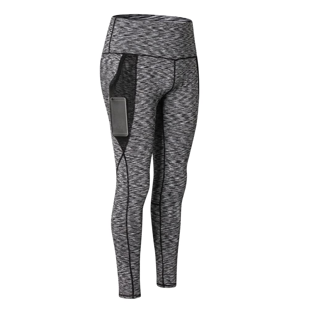 TOPTIE High Waist Yoga Pants with Mesh Pockets - Women's Tummy Control Workout Leggings for Running, Gym & Lounge Wear