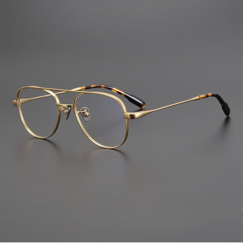 Stylish Moyer Double Beam Titanium Eyeglass Frames - Lightweight & Durable for Men & Women | Perfect for Work, Reading & Everyday Wear