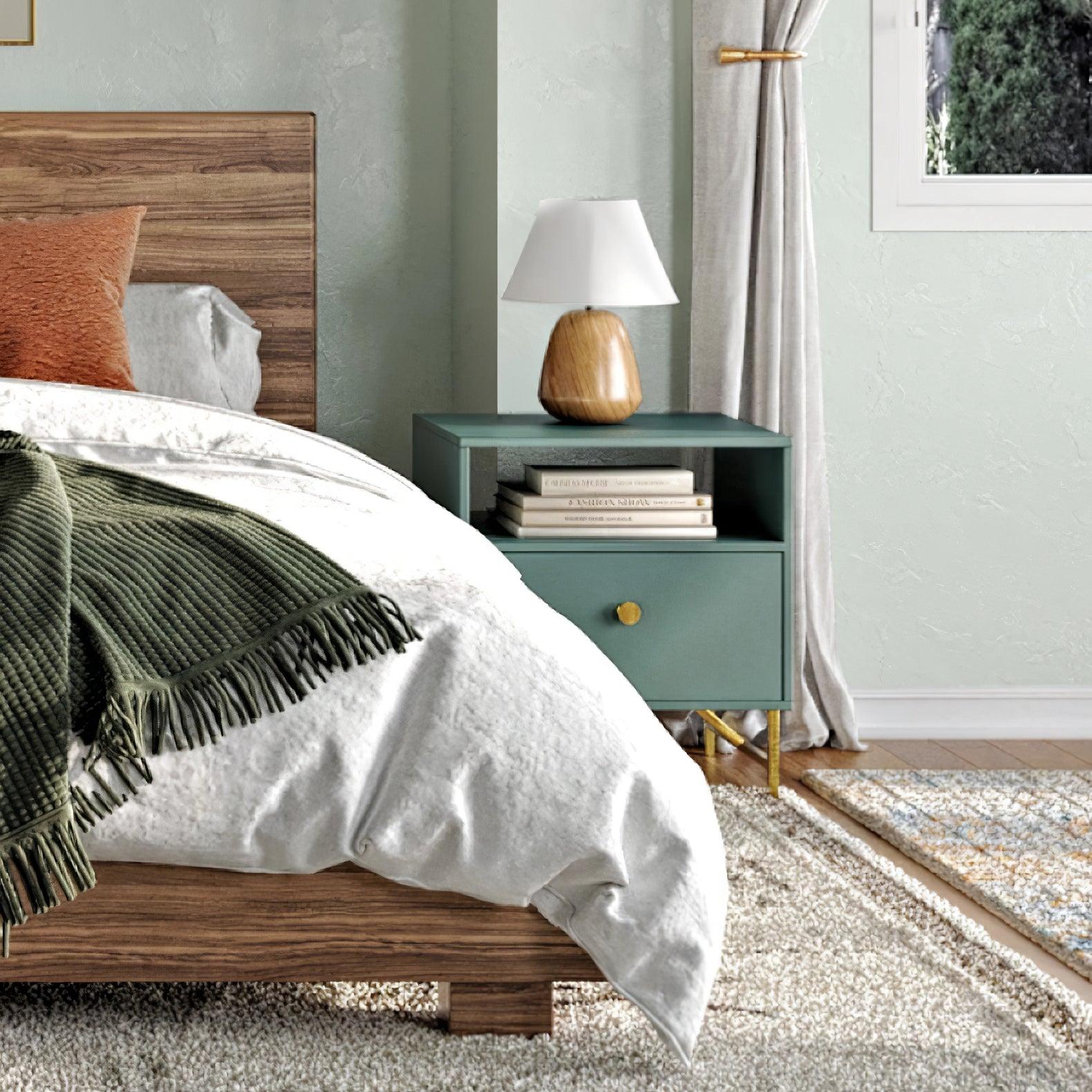 Stylish Irving Wood Table Lamp - Modern Home & Office Decor - Perfect for Bedroom, Living Room, and Workspace Lighting