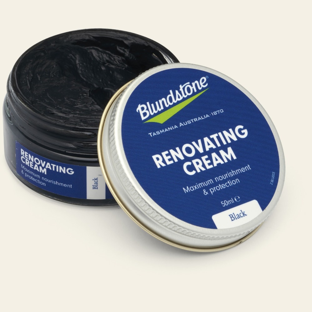 Blundstone Leather Renovating Cream - Black Shoe Polish for Boots & Footwear Care | Restores & Protects Leather | Ideal for Hiking, Work & Outdoor Activities