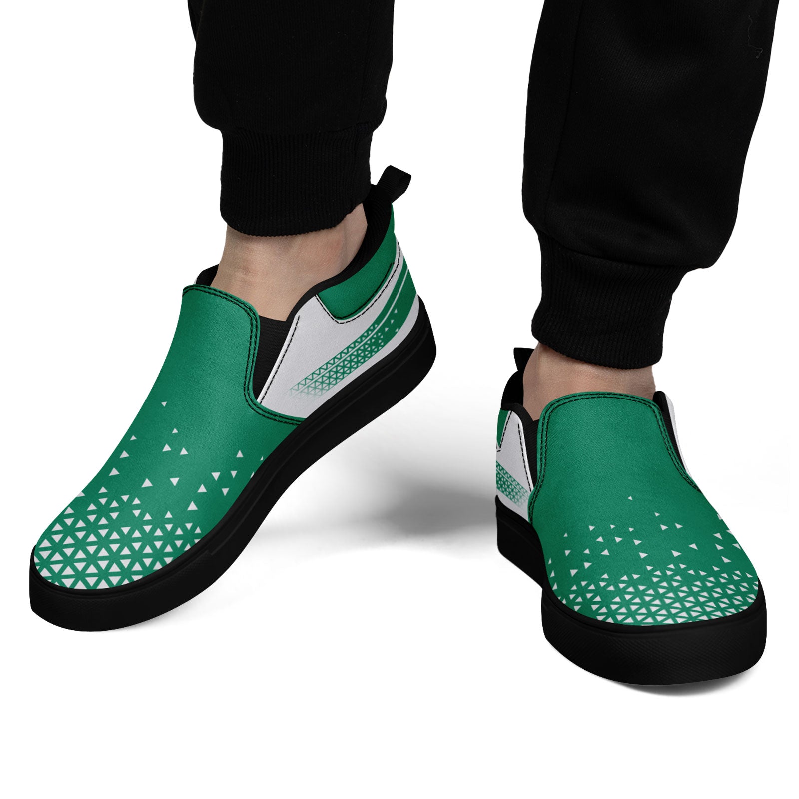 Custom Personalized Slip-On Canvas Sneakers for Men & Women - Lightweight Comfortable Walking Shoes - Perfect for Casual Wear, Travel & Everyday Use (FN071 E023042)