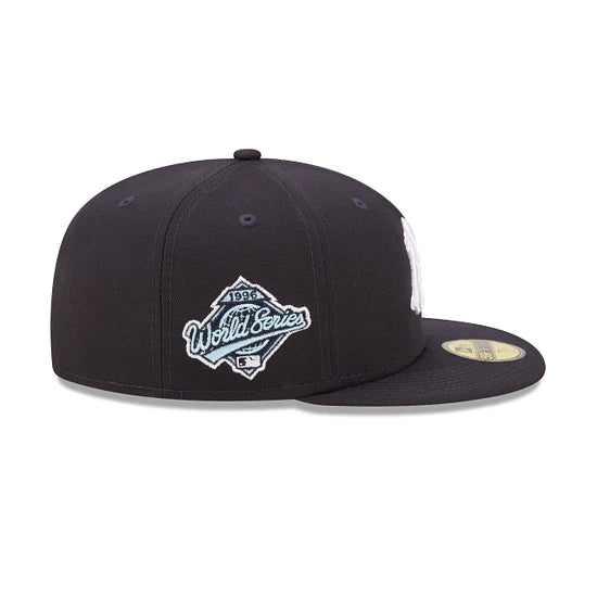 New York Yankees 1996 World Series Comic Cloud Navy 59FIFTY Fitted Hat for Men - Official MLB Baseball Cap for Yankees Fans, Streetwear & Sports Events