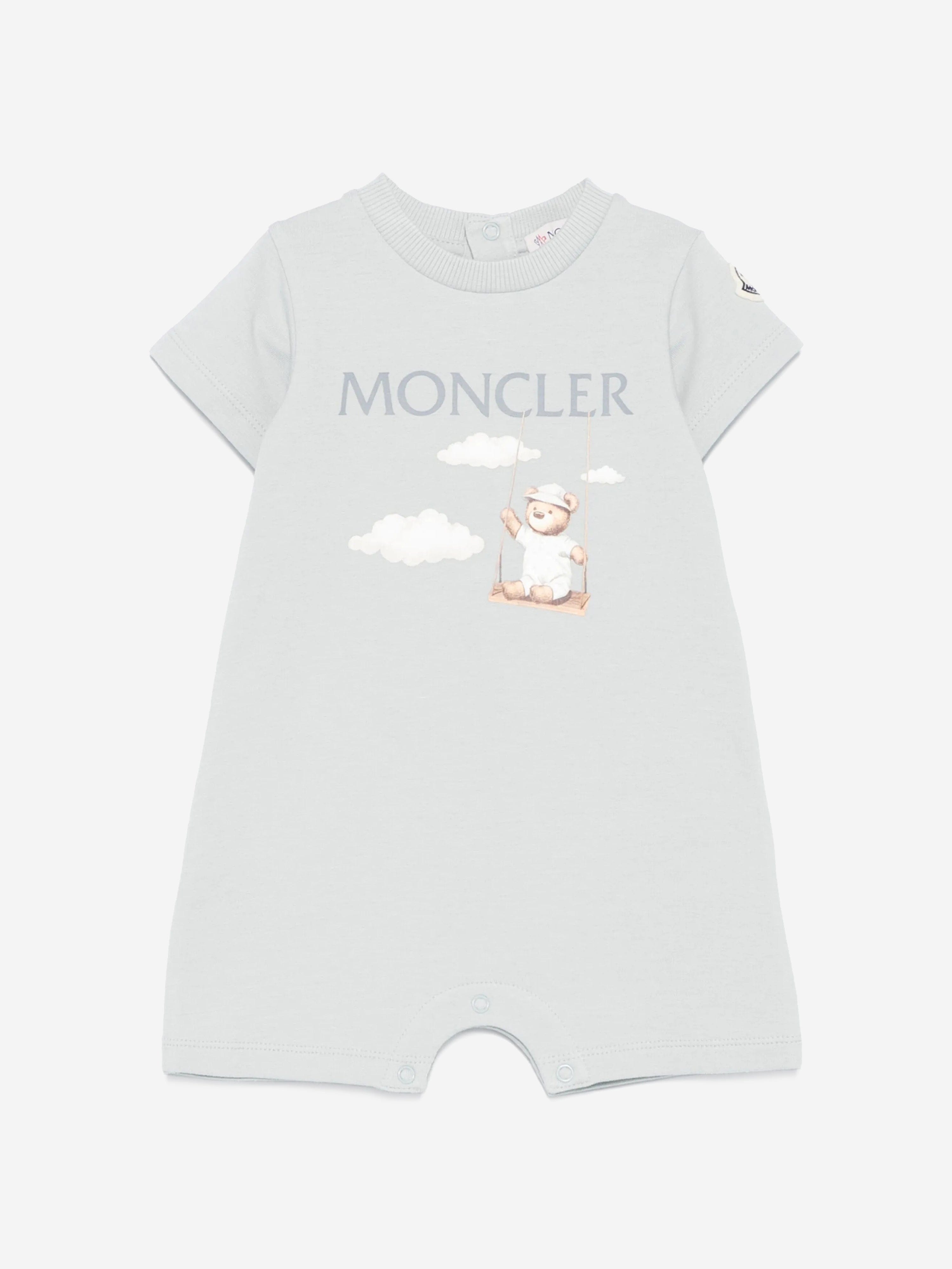 Adorable Grey Baby Bear Print Romper - Soft & Comfortable Outfit for Infants & Toddlers - Perfect for Playtime, Photo Shoots & Everyday Wear
