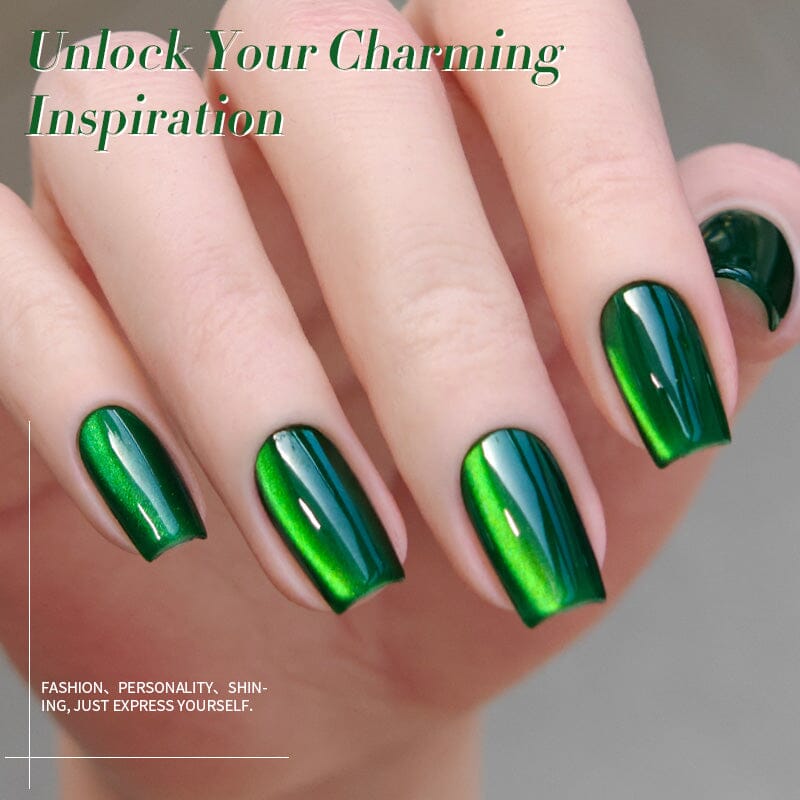 Imperial Green Cat Magnetic Gel Polish - 10ml MY269 for Nail Art | Perfect for Salon, Home Manicure & DIY Nail Designs