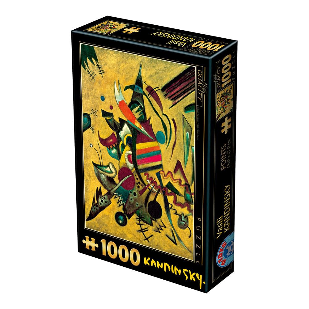 D-Toys 1000 Piece Jigsaw Puzzle - Kandinsky Abstract Art Puzzle for Adults, Challenging Brain Teaser Game, Perfect for Home Decor & Family Game Night