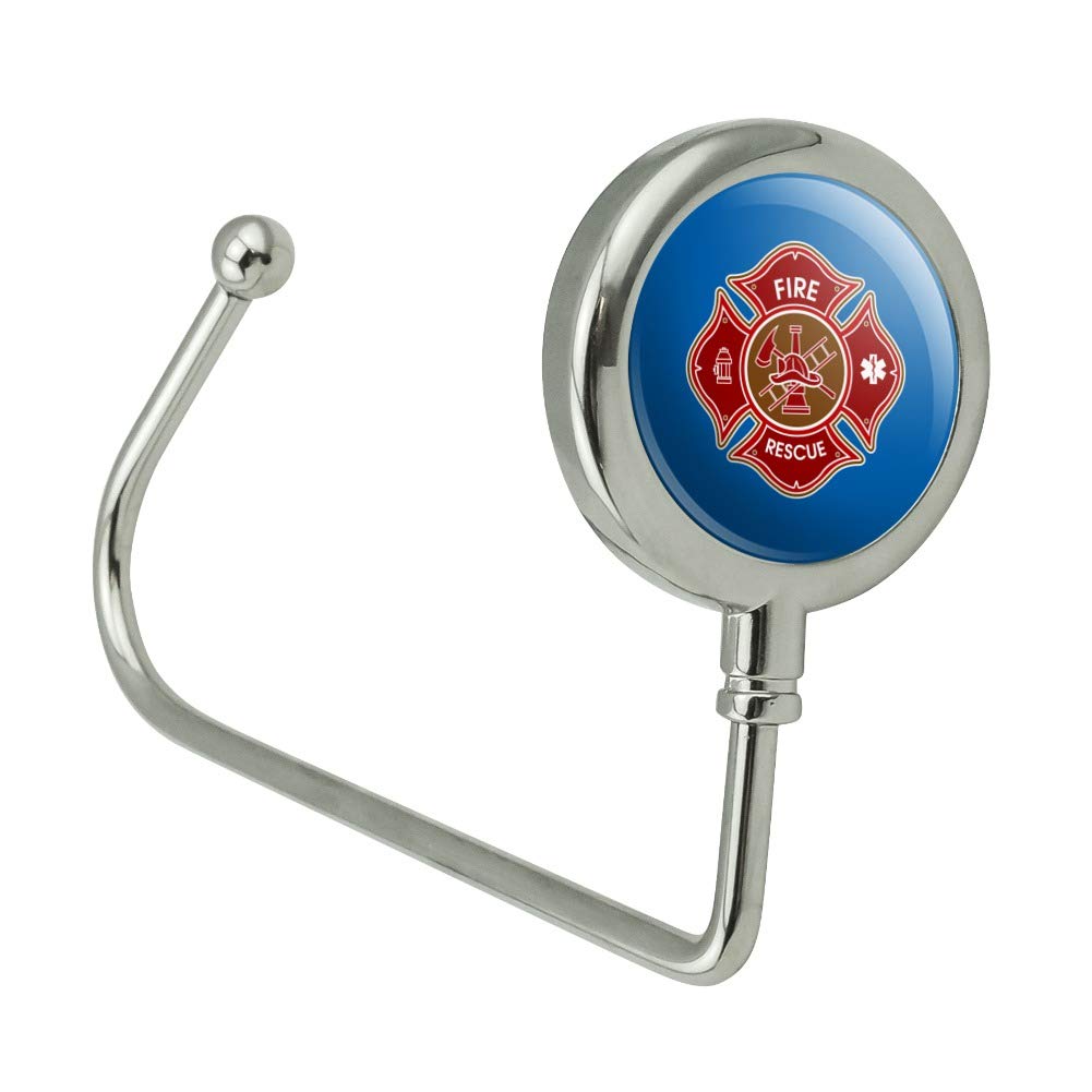 GRAPHICS & MORE Firefighter Fire Rescue Maltese Cross Purse Bag Hanger Hook - Perfect for Keys, Handbags, and First Responder Gear Organization