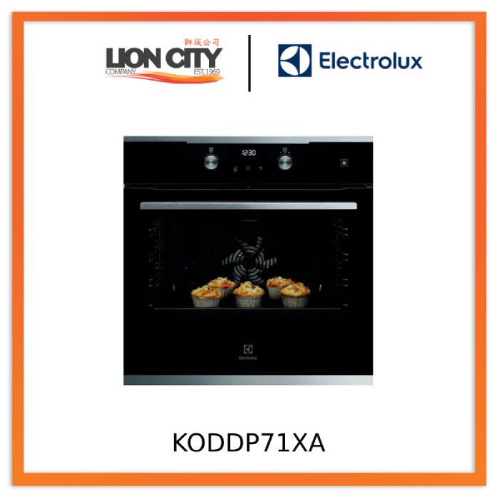 Electrolux KODDP71XA 60cm Built-In Single Oven - 72L Capacity, UltimateTaste 500 Technology - Perfect for Baking, Roasting & Family Cooking