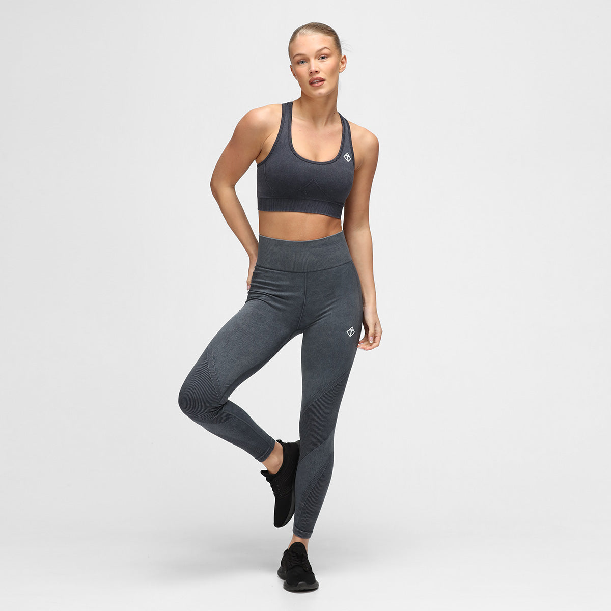 Black Denim Seamless Bra for Women - Comfortable Wireless Bralette for Everyday Wear, Yoga & Lounge