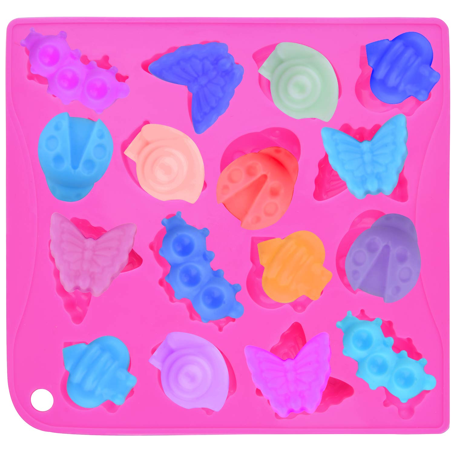 2 Pack 16-Cavity Butterfly Silicone Molds for Chocolate, Candy, Crayons & Jello - Fun Kids Baking & DIY Craft Supplies for Birthday Parties, Classroom Activities & Holiday Treats