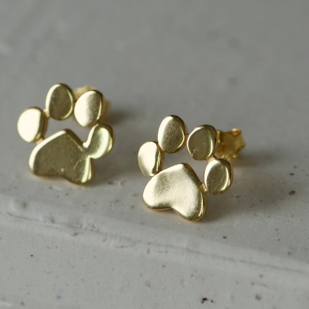 Dog Paw Stud Earrings for Women - Cute Pet Lover Jewelry Gift - Perfect for Casual Wear, Gifts & Animal Lovers