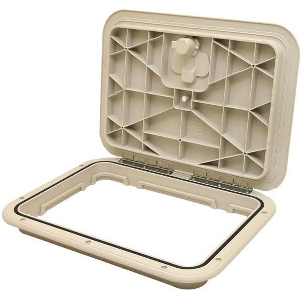 Premium 11 x 15 Inch Triton Beige Boat Deck Hatch 520-1012 | Waterproof & Durable Marine Access Hatch for Sailboats, Yachts & Fishing Boats | Easy Installation & Maintenance