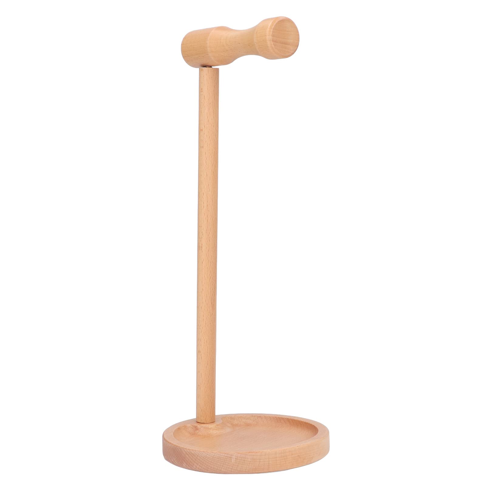 Premium Beech Wood Headphone Stand - Secure & Sturdy Gaming Headset Holder with Comfortable Hand Feel, Easy Installation & Multipurpose Display for Home & Office Use