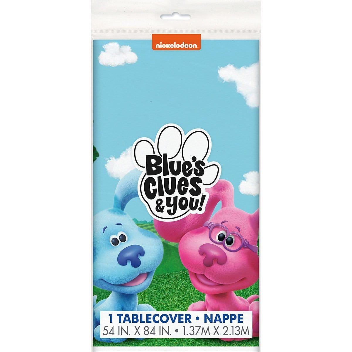 Blue's Clues & You Plastic Table Cover - Waterproof Party Tablecloth for Kids Birthday, Holiday Celebrations & Indoor/Outdoor Dining Decor