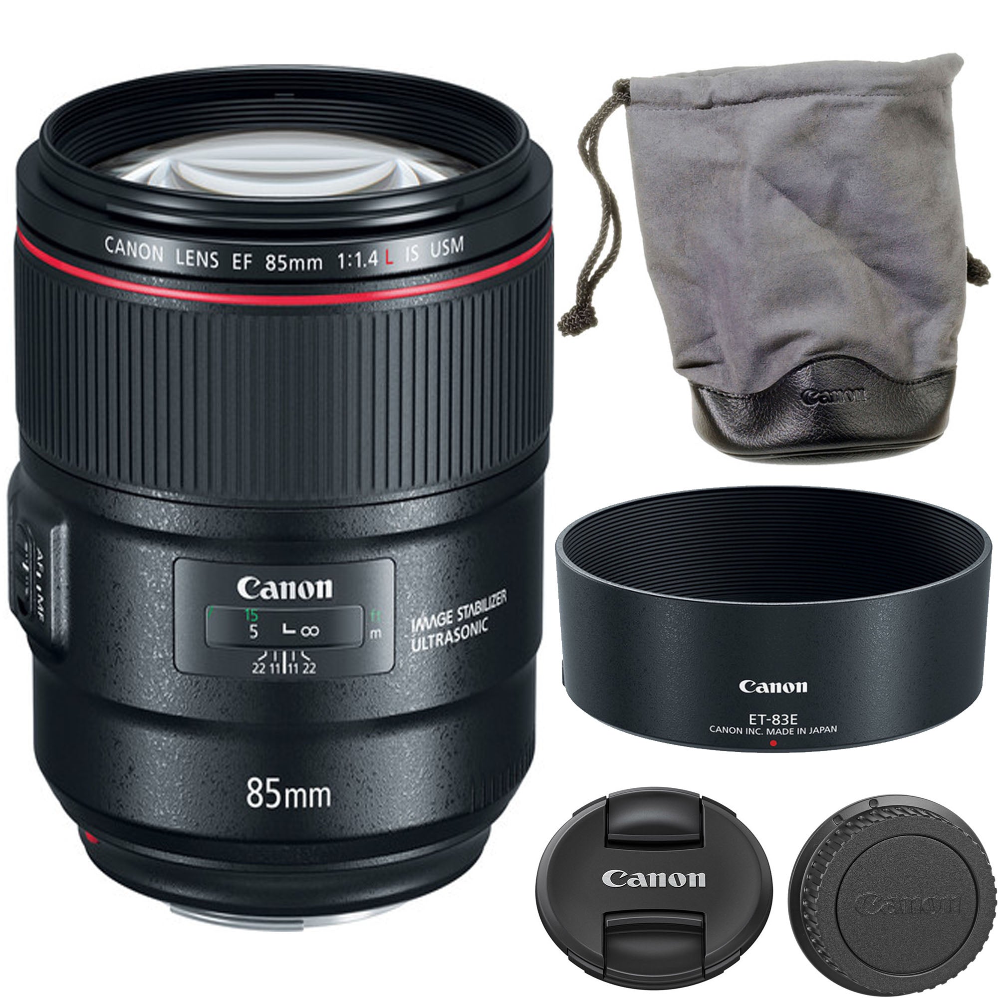 Canon EF 85mm f/1.4L IS USM Lens - Professional Portrait Photography Lens with Image Stabilization for DSLR Cameras - Perfect for Weddings, Studio Portraits, and Low Light Shooting