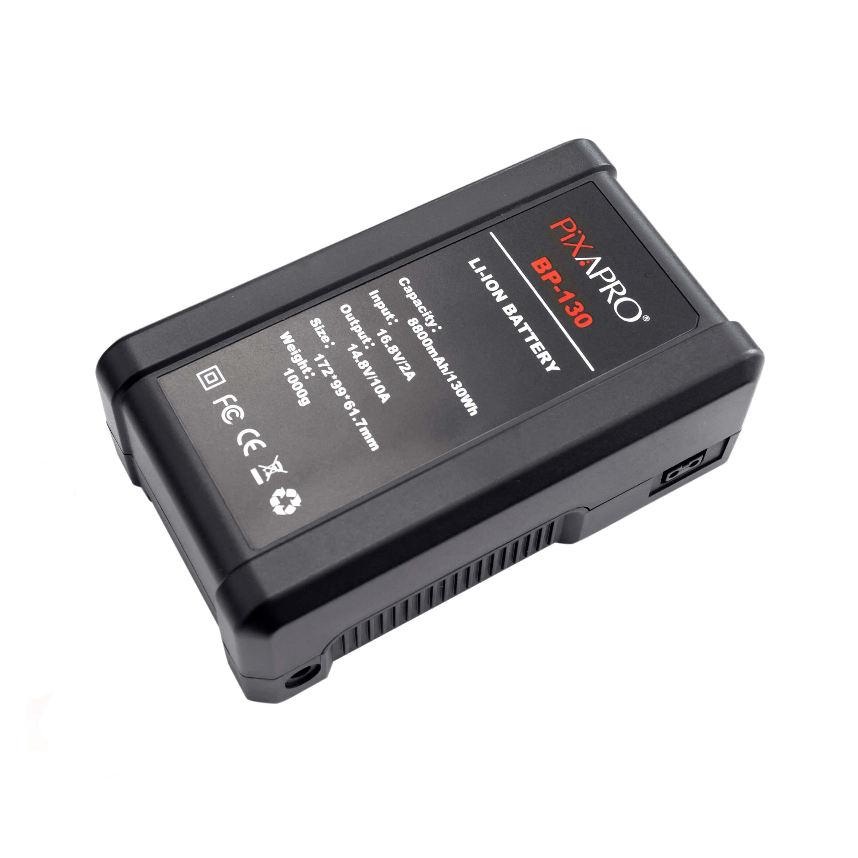 BP130 High Capacity Rechargeable LED V-Lock Lithium Ion Battery for Cameras, Lights & Video Equipment - Perfect for Film Production, Photography & Live Streaming