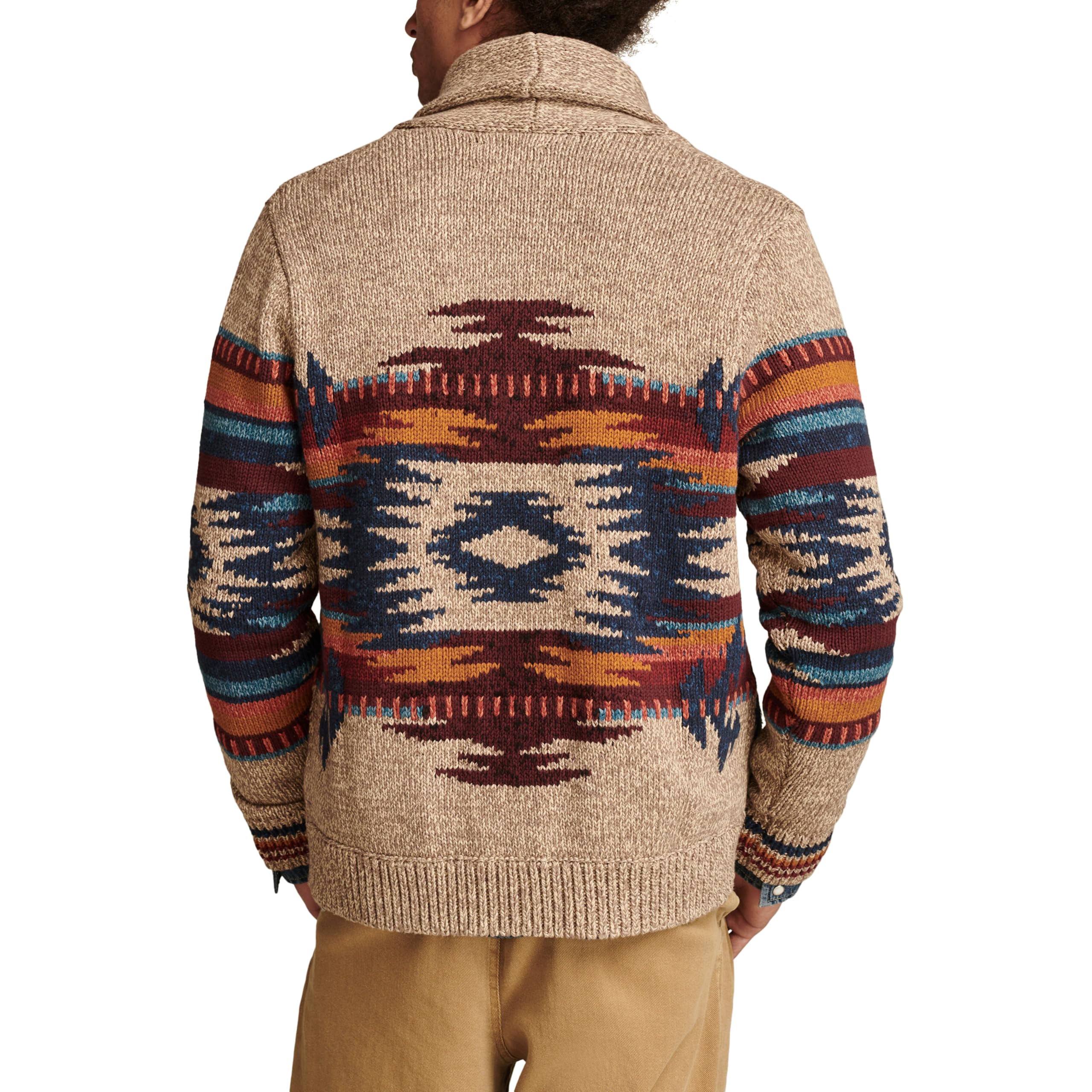 Lucky Brand Men's Southwest Shawl Cardigan - Soft & Stylish Knit Sweater for Casual Wear, Fall & Winter Fashion | Cozy Layering for Outdoors, Office & Date Nights