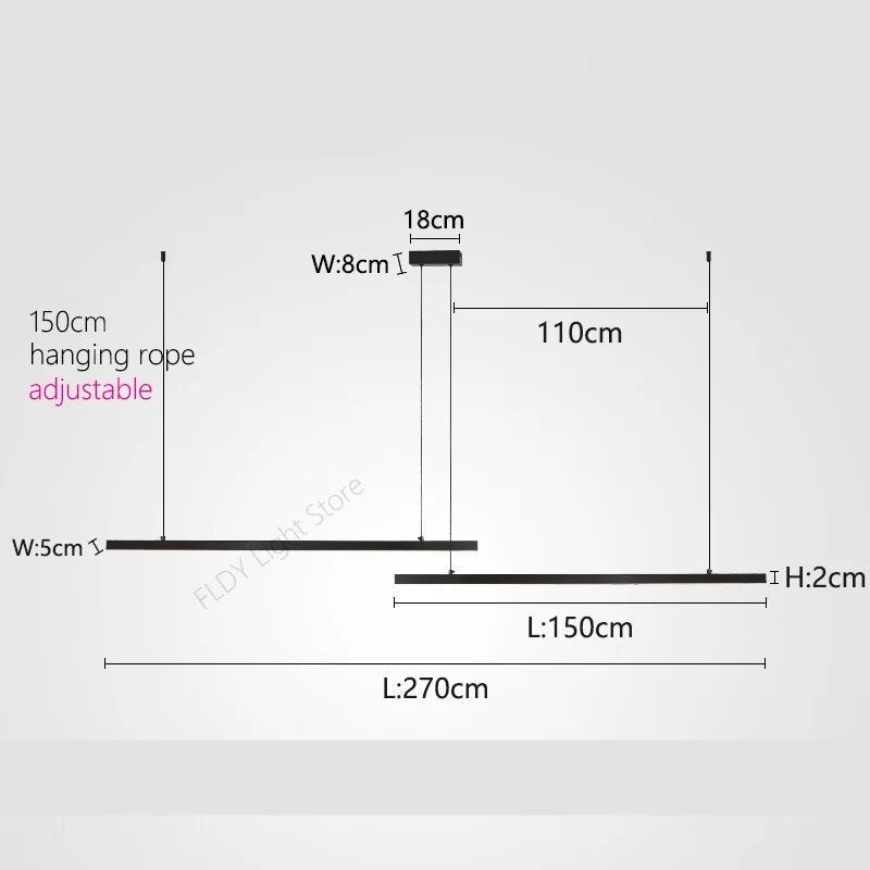 Minimalist Aluminum LED Bar Light - Modern Slim Design for Home, Office, and Commercial Lighting - Perfect for Shelves, Counters, and Display Cases